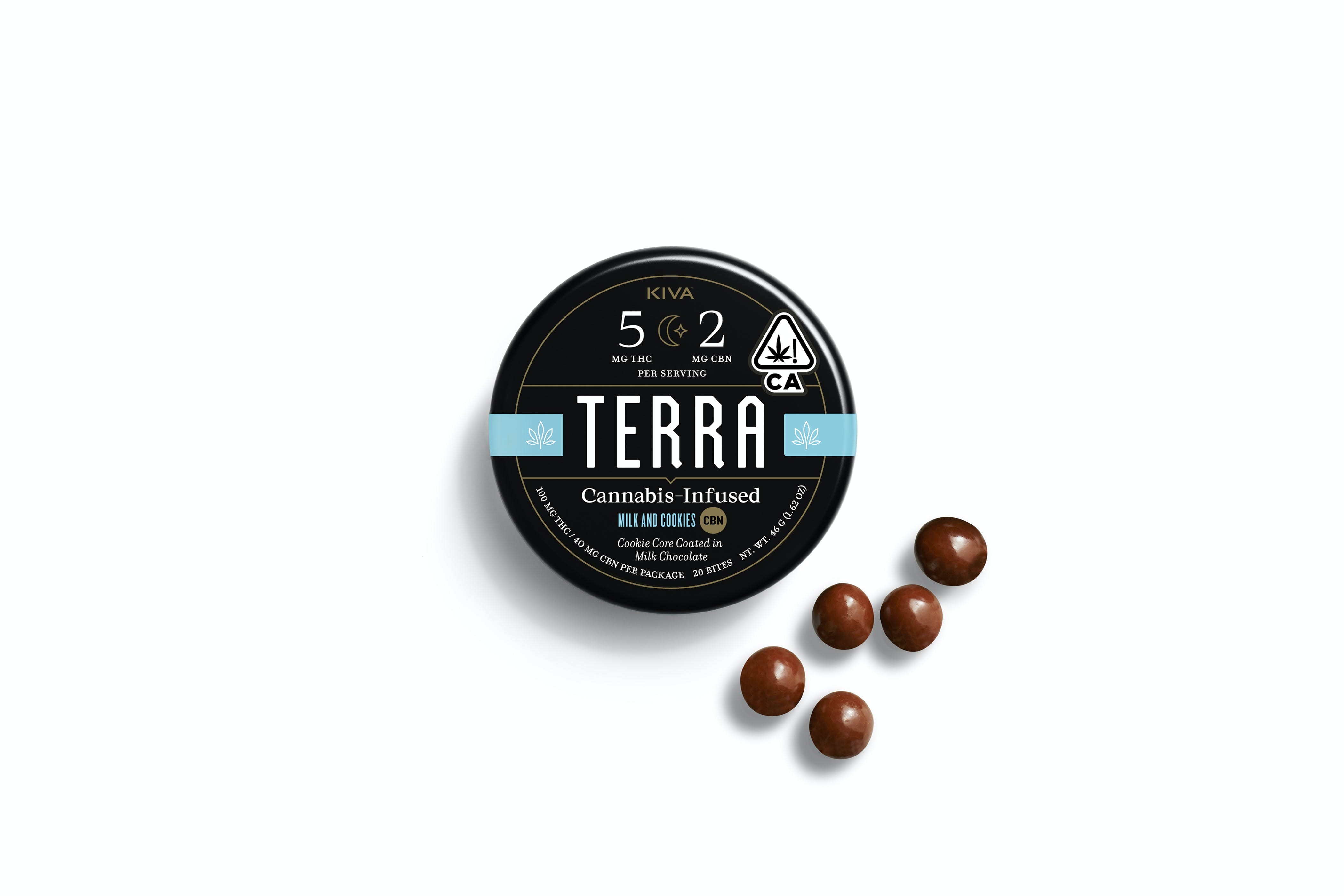Terra Milk & Cookies 5:2 CBN Bites - Kiva -  - $24.49 - Edibles