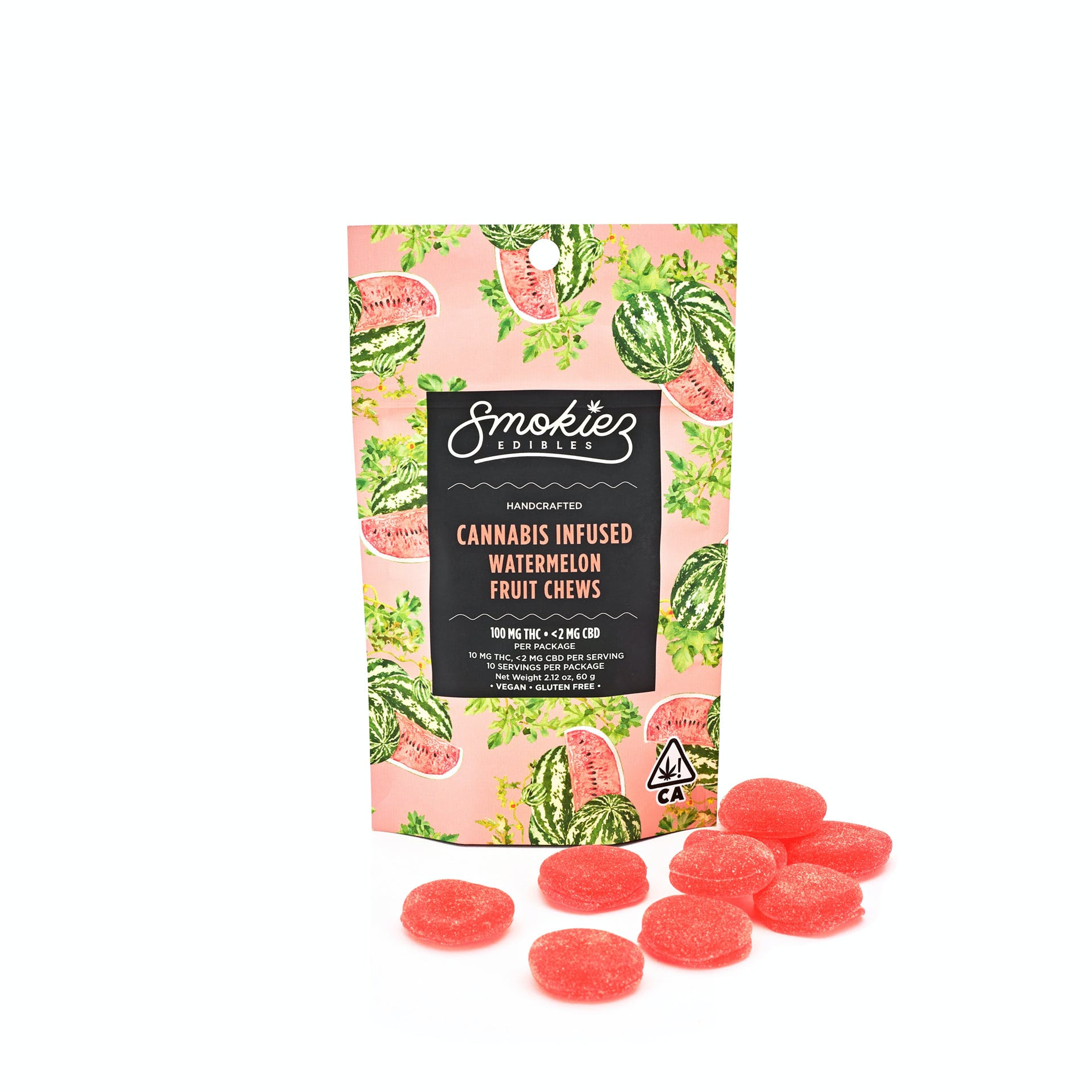 Smokiez Watermelon Fruit Chews - CA - Smokiez Edibles - - $17 - Edibles