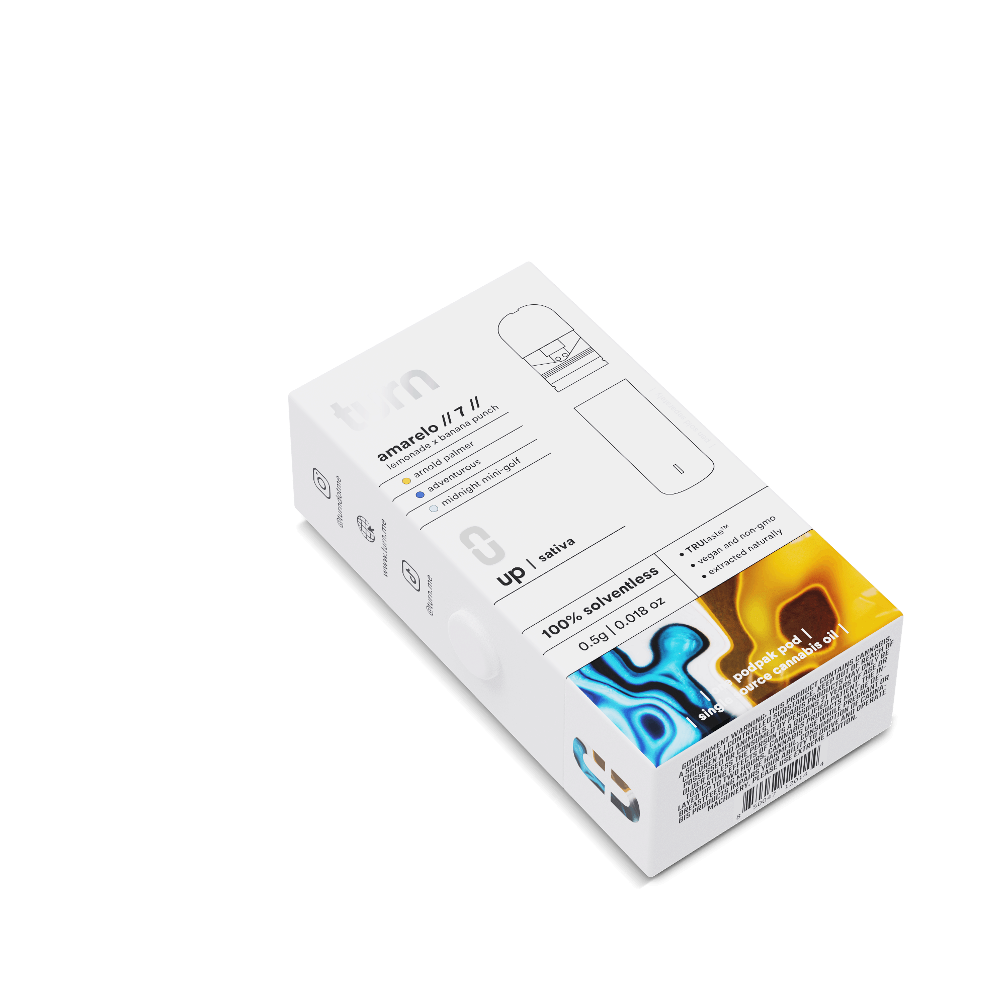 turn: 0.5g pod | amarelo // 7 // | 100% solventless | up | - turn -  - $50 - Pods