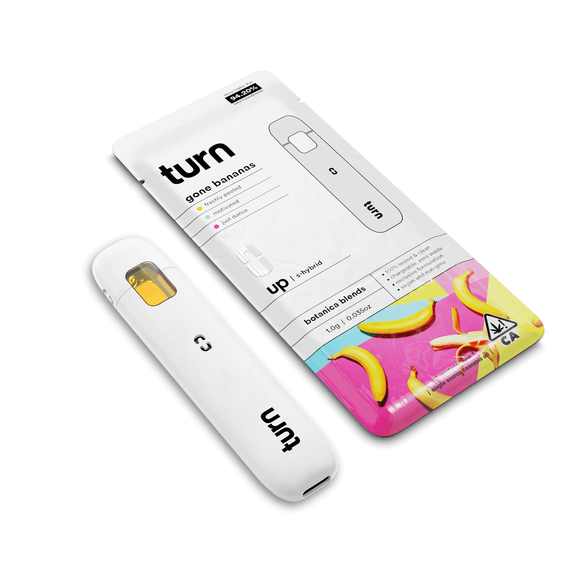 Turn Up Botanica Blends | 1g - Gone Bananas - Disposable - Sativa Hybrid - Turn -  - $27 - All-In-Ones