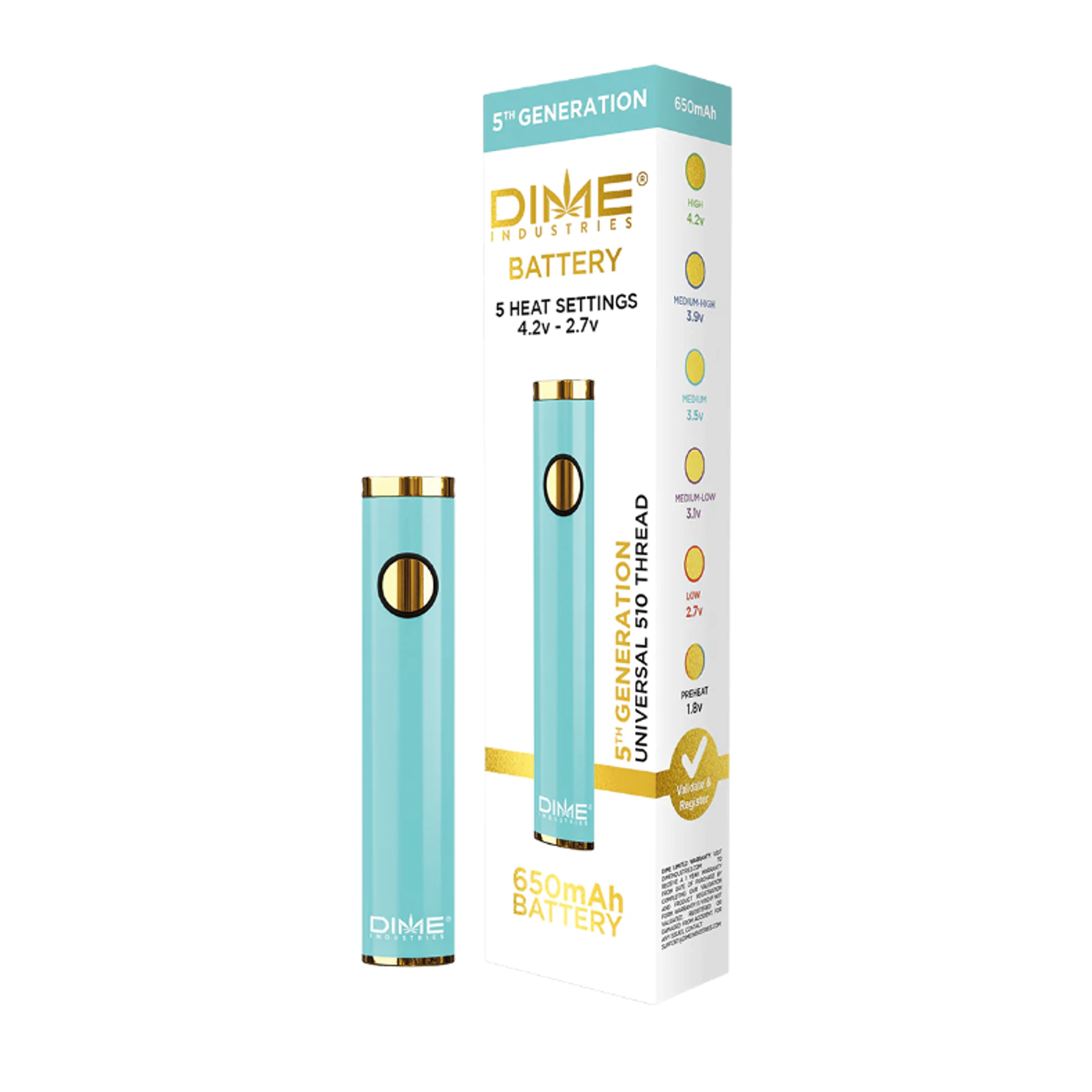 Dime Industries | Blue - The Dime Vape Battery - Dime Industries - - $30 - Accessories