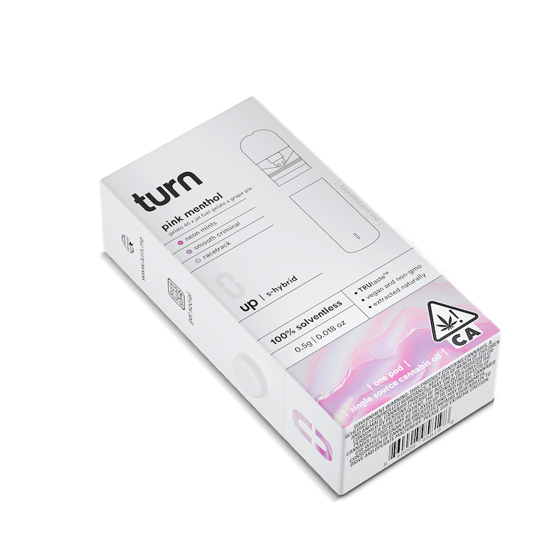 Turn Up Solventless POD | .5g - Pink Menthol - Live Rosin - Sativa Hybrid - Turn -  - $36 - Vape Carts