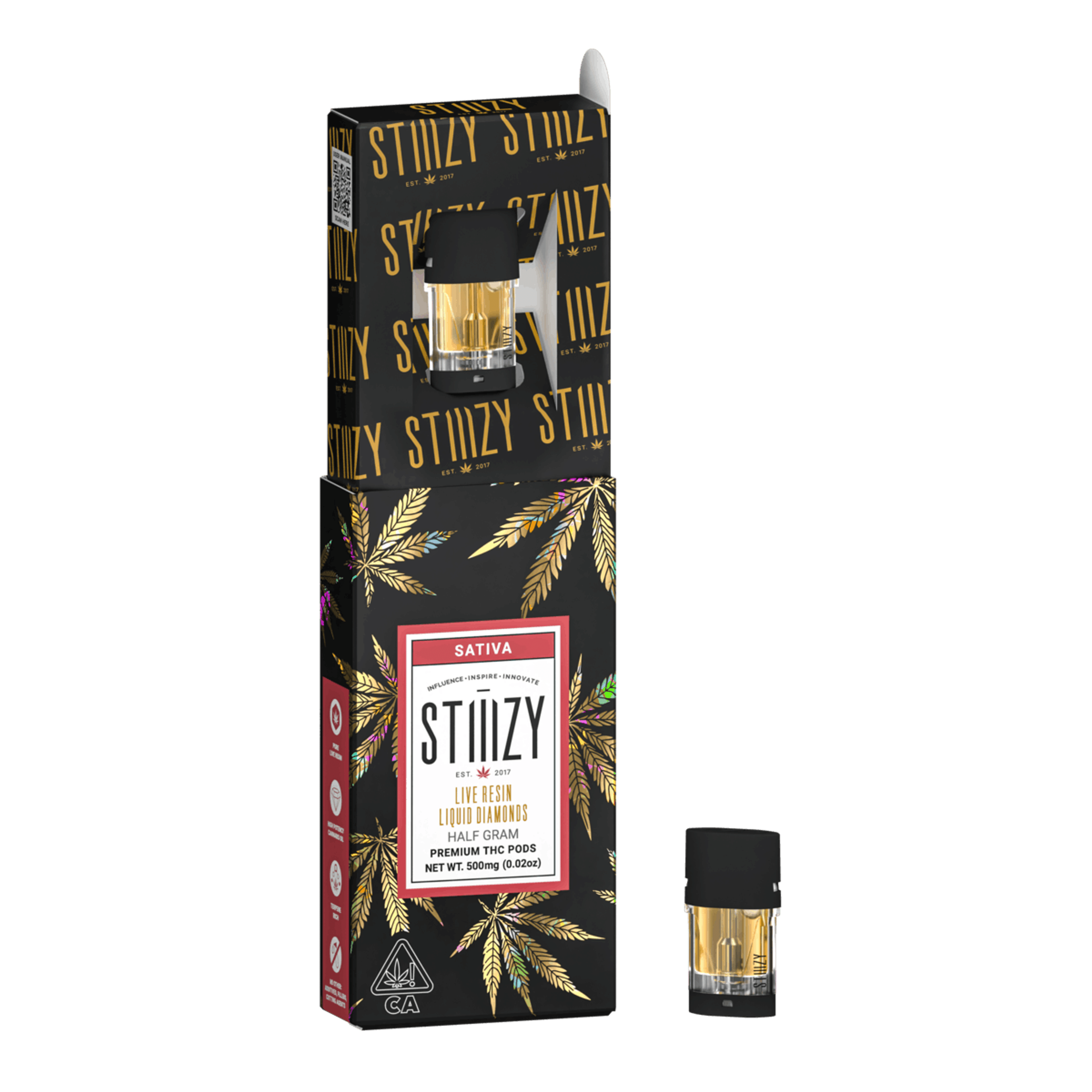 Pod: Green Crack | Live Resin Liquid Diamonds Pod - .5g - STIIIZY - - $16 - Cartridges / Pens