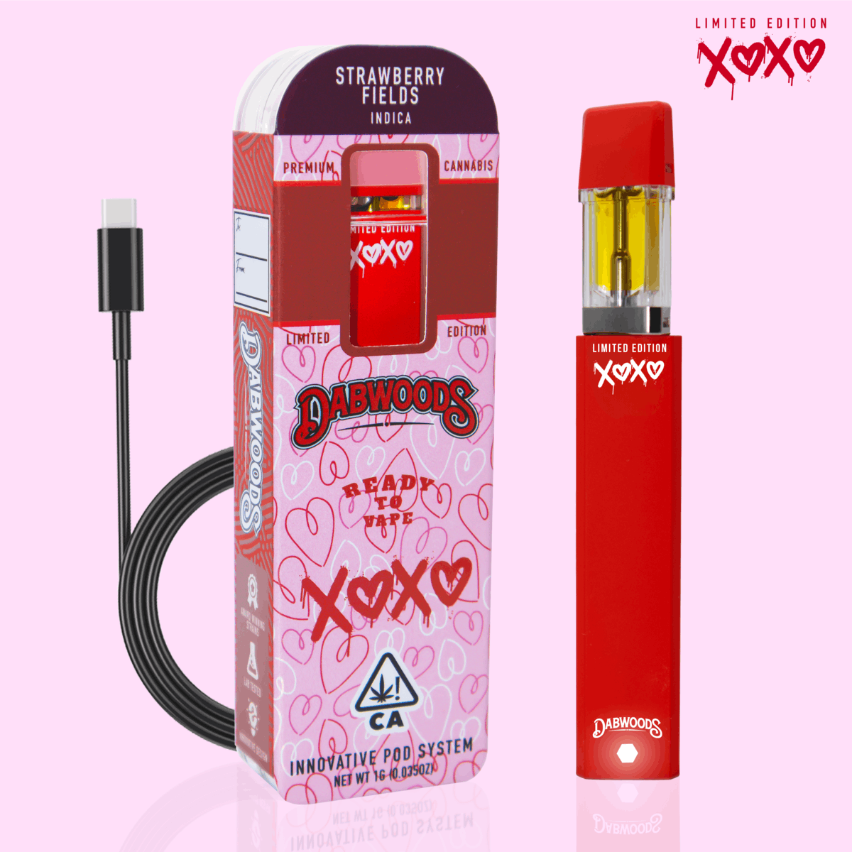 DABWOODS LIMITED EDITION STRAWBERRY XO FUEL POD KIT 1 GRAM - Dabwoods -  - $43 - All-In-Ones