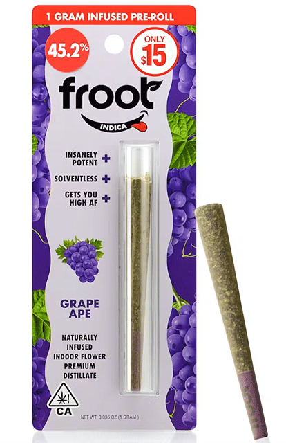 Grape Ape Infused 1g Pre-Roll