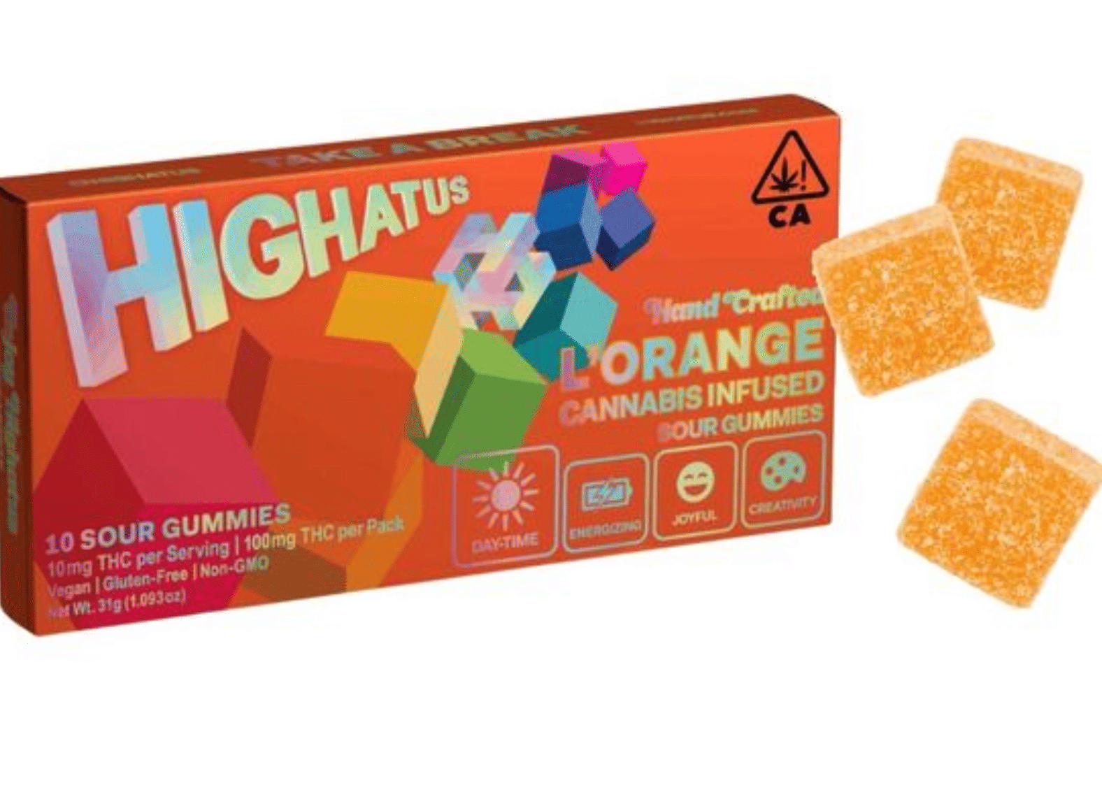 L'Orange Sour Gummies 100mg - Highatus -  - $17.50 - Edibles