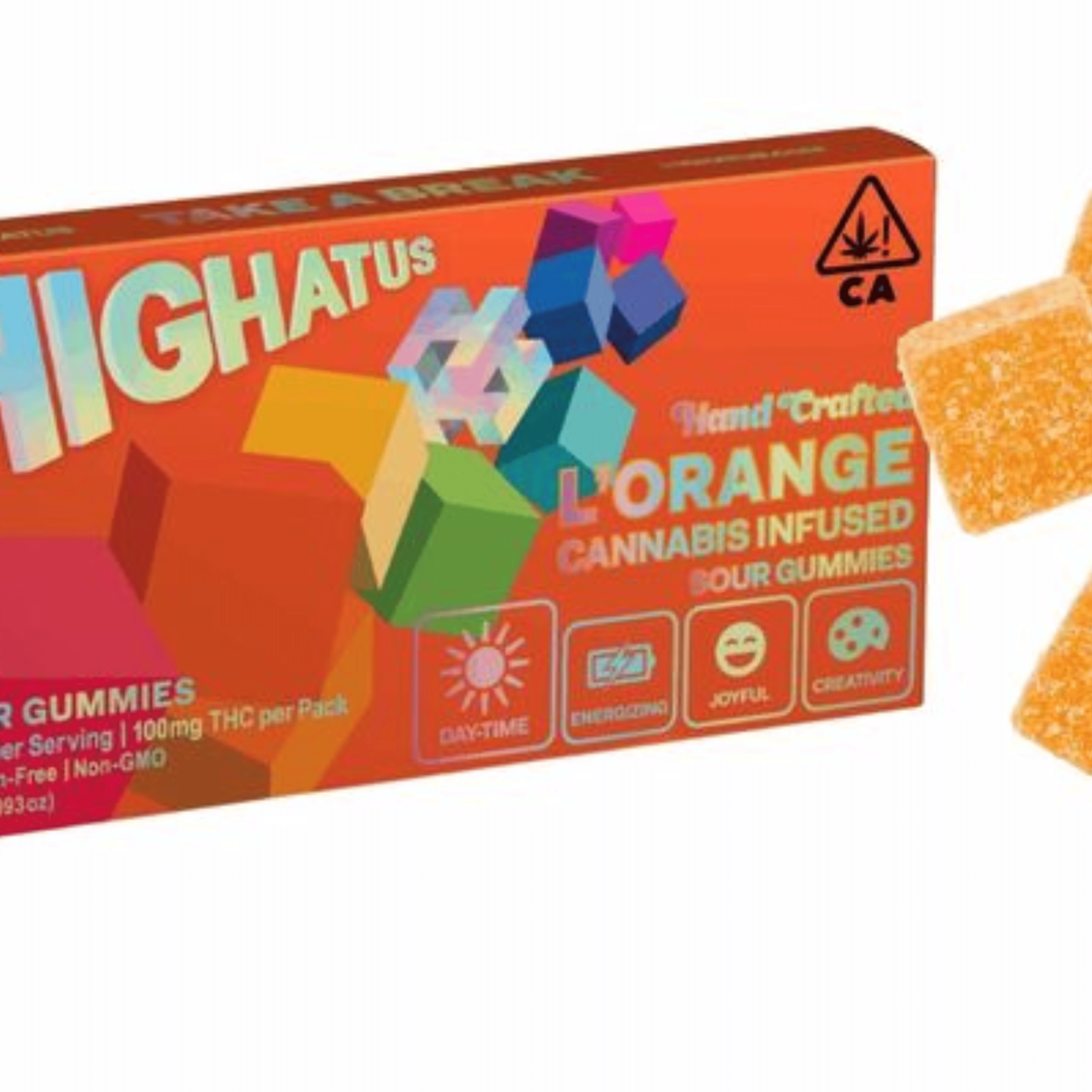 L'Orange Sour Gummies 100mg - Highatus - - $17.50 - Edibles