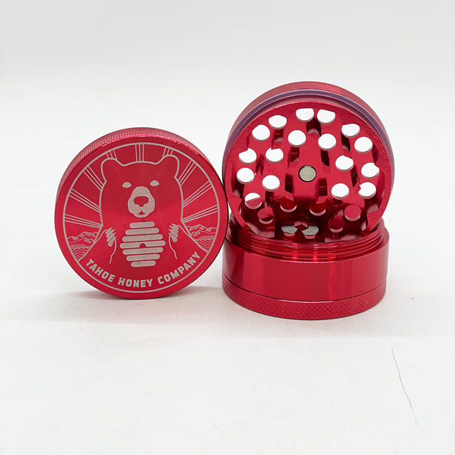 T.H.C. - "Circular Logo" - Red - Metal Grinder