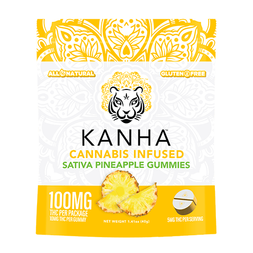 Pineapple Gummies 100mg - Kanha - Gummies - $14 - Edible