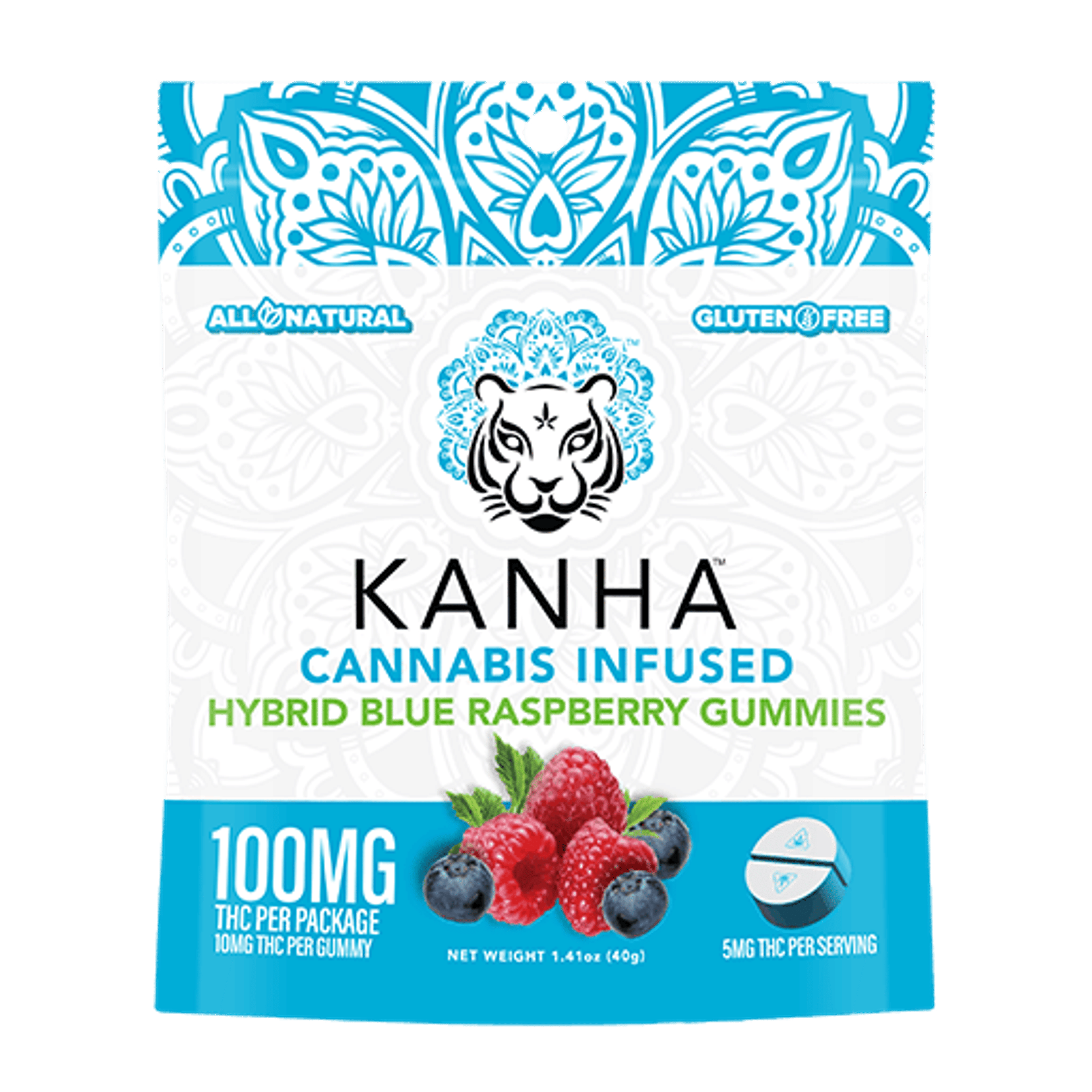 Blue Raspberry Gummies - Kanha - 10 Gummies - $19.99 - Edibles