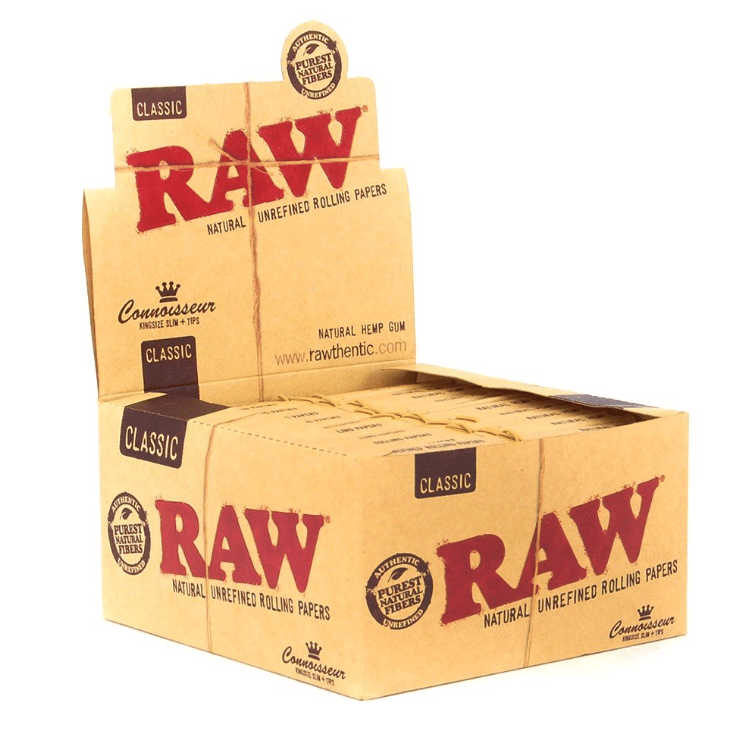 RAW | Papers - Connoisseur King Size + Tips 32pk - Raw -  - $3 - Accessories