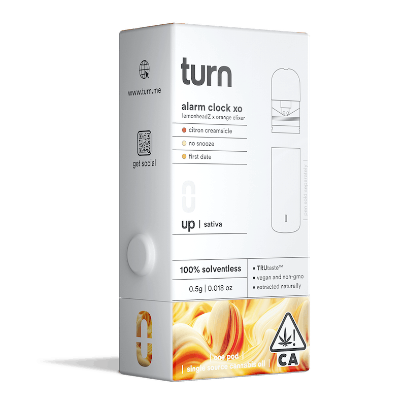 Turn Up Solventless POD | .5g - Alarm Clock XO - Live Rosin - Sativa - Turn -  - $36 - Vape Carts