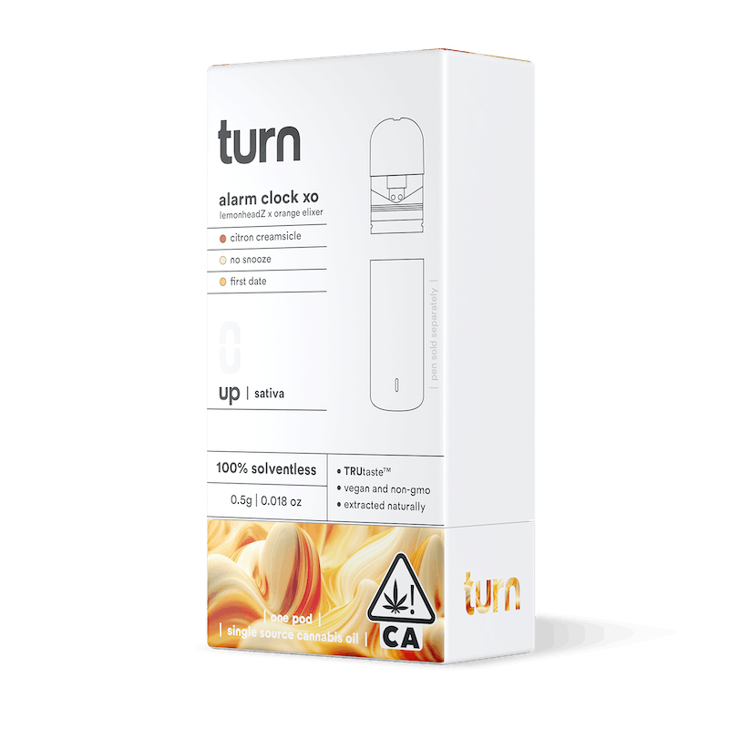Turn Up Solventless POD | .5g - Alarm Clock XO - Live Rosin - Sativa - Turn -  - $36 - Vape Carts
