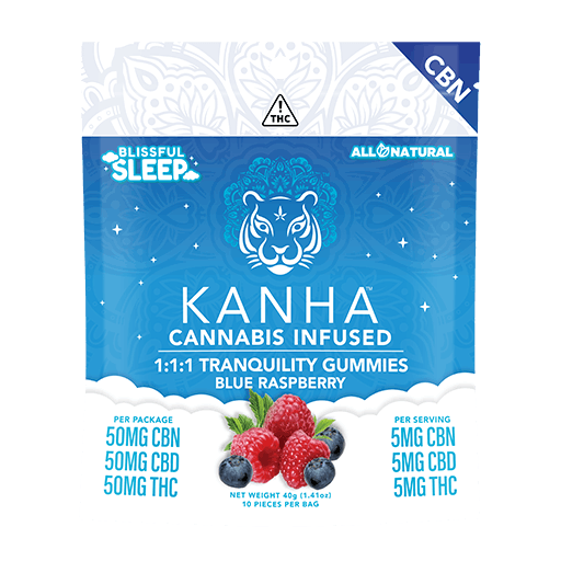 Sleep - Tranquility 1:1:1 CBN:CBD:THC Gummies - Kanha - 10 Gummies - $22.99 - Edibles