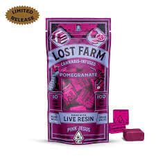 Strawberry Pink Jesus 100mg Lost Farm Chews - Kiva -  - $20.17 - Edibles