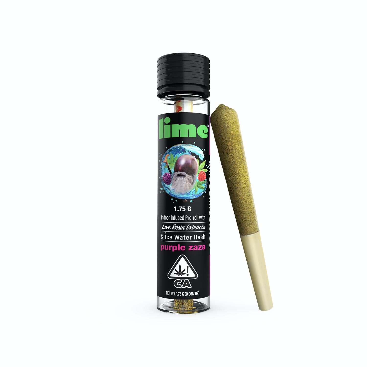 PURPLE ZAZA 1.75G - Lime -  - $12 - Pre-Roll Infused