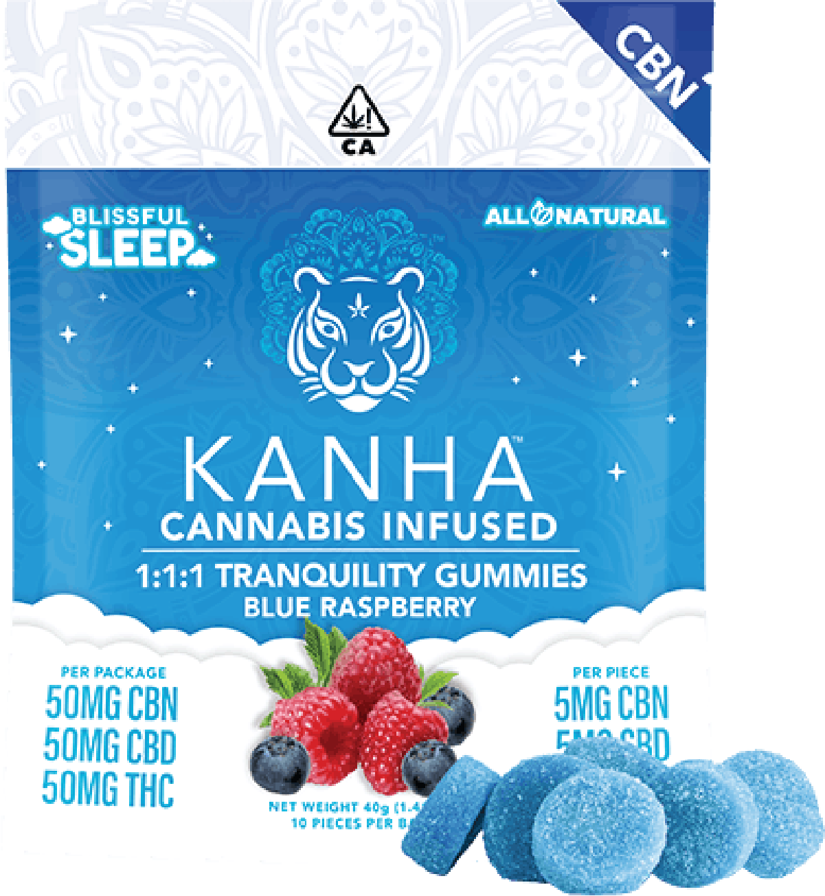 1:1:1 Tranquility Gummies - Kanha - 10 Piece - $18 - Edibles