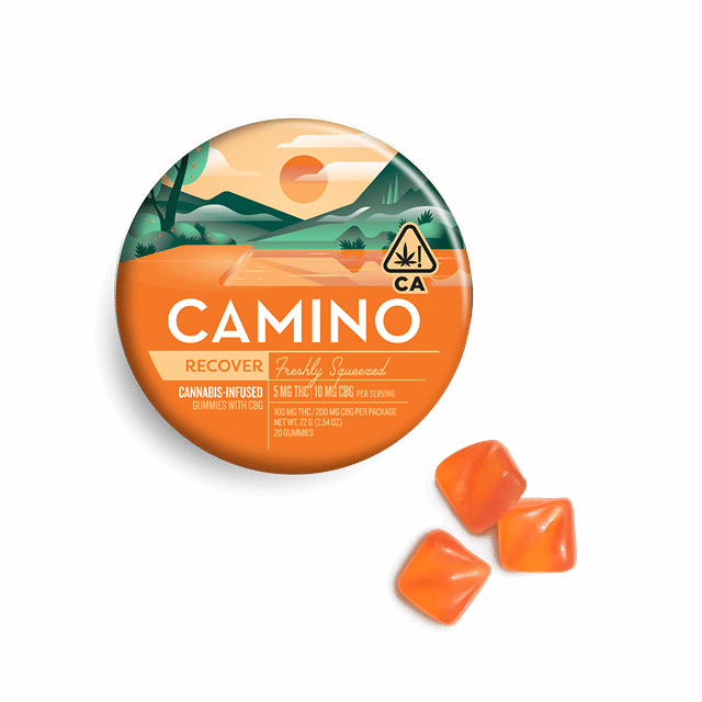 Camino 1:2 CBG Freshly Squeezed "Recover" Gummies