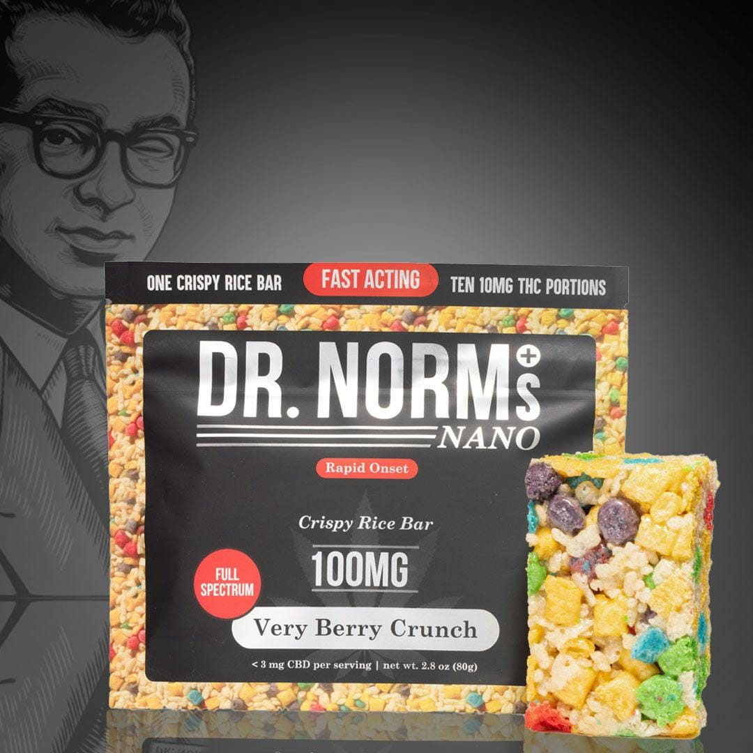 Very Berry Crunch Rice Bar 100mg NANO - DR. NORMS -  - $10.75 - Edibles