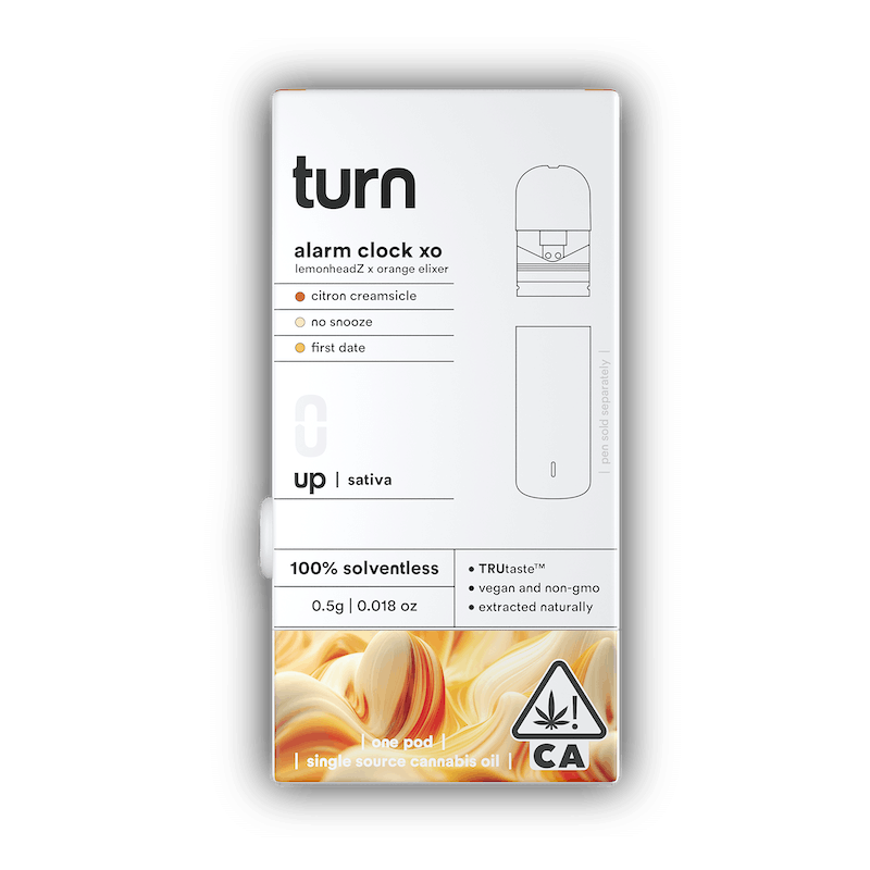 Turn Up Solventless POD | .5g - Alarm Clock XO - Live Rosin - Sativa - Turn -  - $36 - Vape Carts