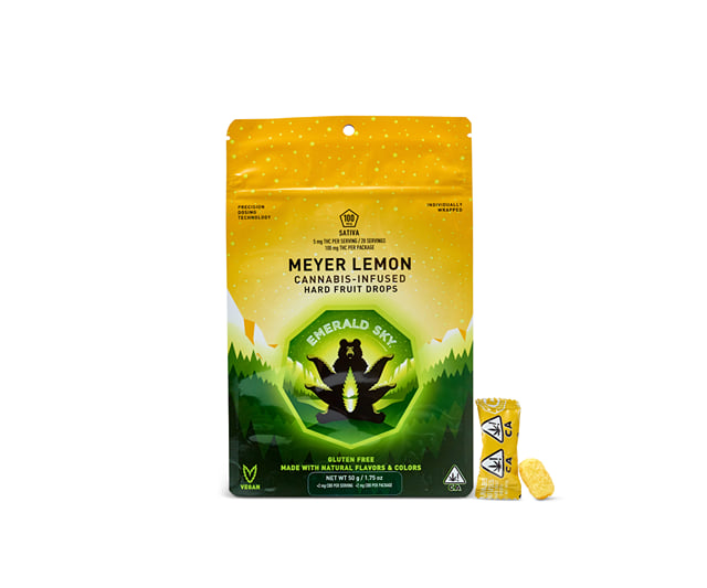 Emerald Sky - Meyer Lemon - Hard Fruit Drops 20ct - 100mg
