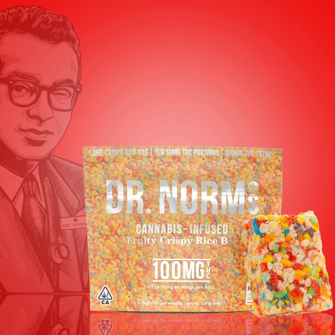 Fruity Crispy Rice Bar 100mg - Dr. Norm's -  - $17.50 - Edibles