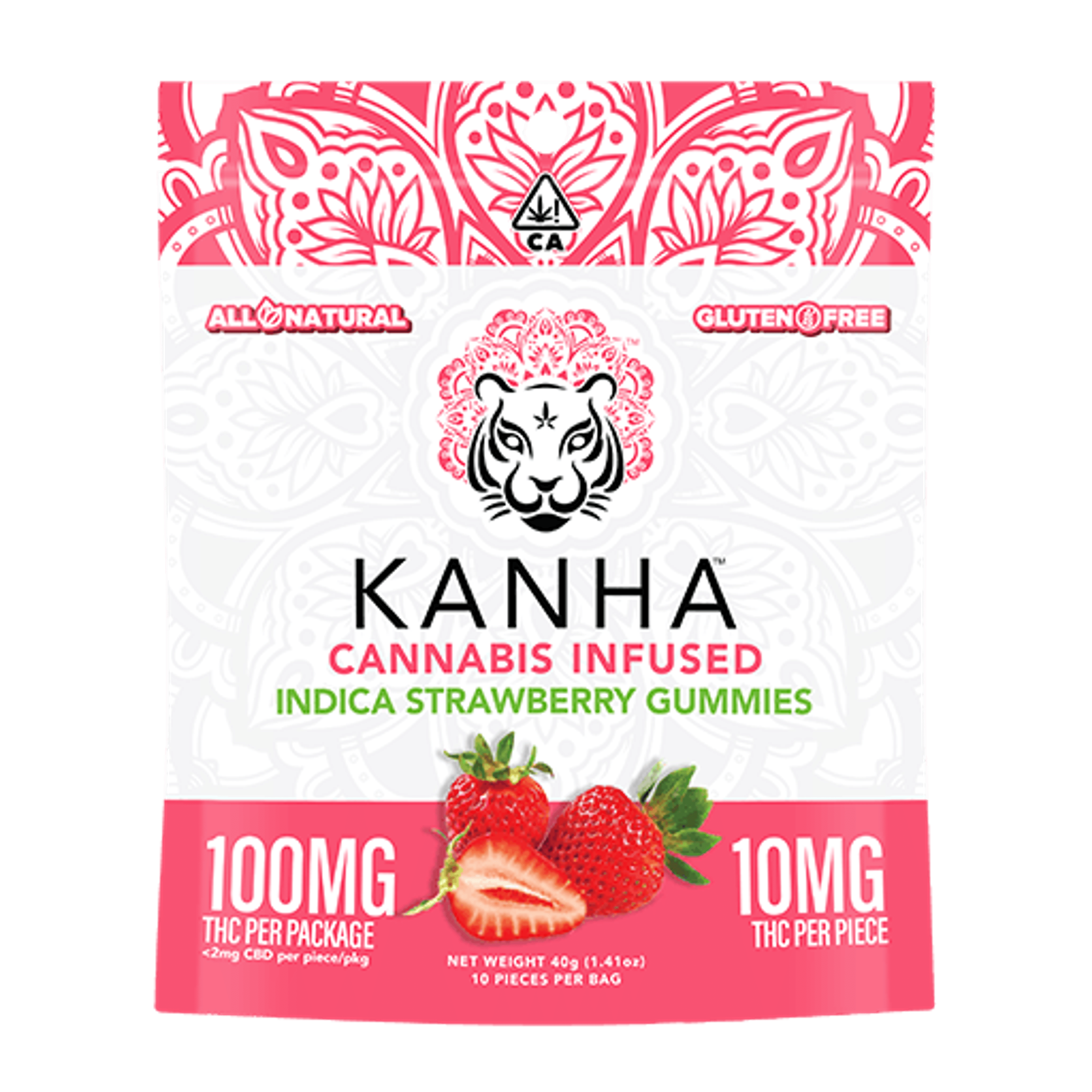 Strawberry Gummies - Kanha - 10 Gummies - $18.99 - Edibles