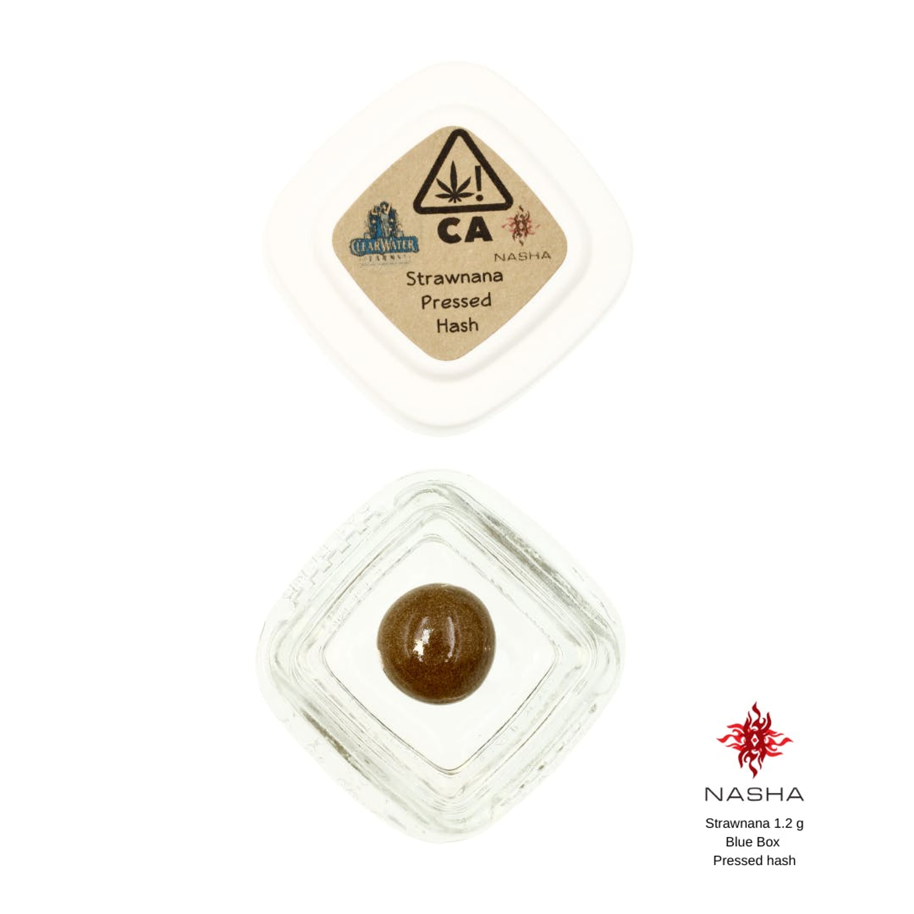 Strawnana | Blue Pressed Hash (Clear Water Farms) - 1.2g - Nasha - - $30 - Concentrate