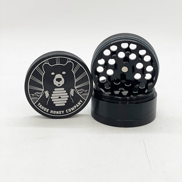 T.H.C. - "Circular Logo" - Black - Metal Grinder