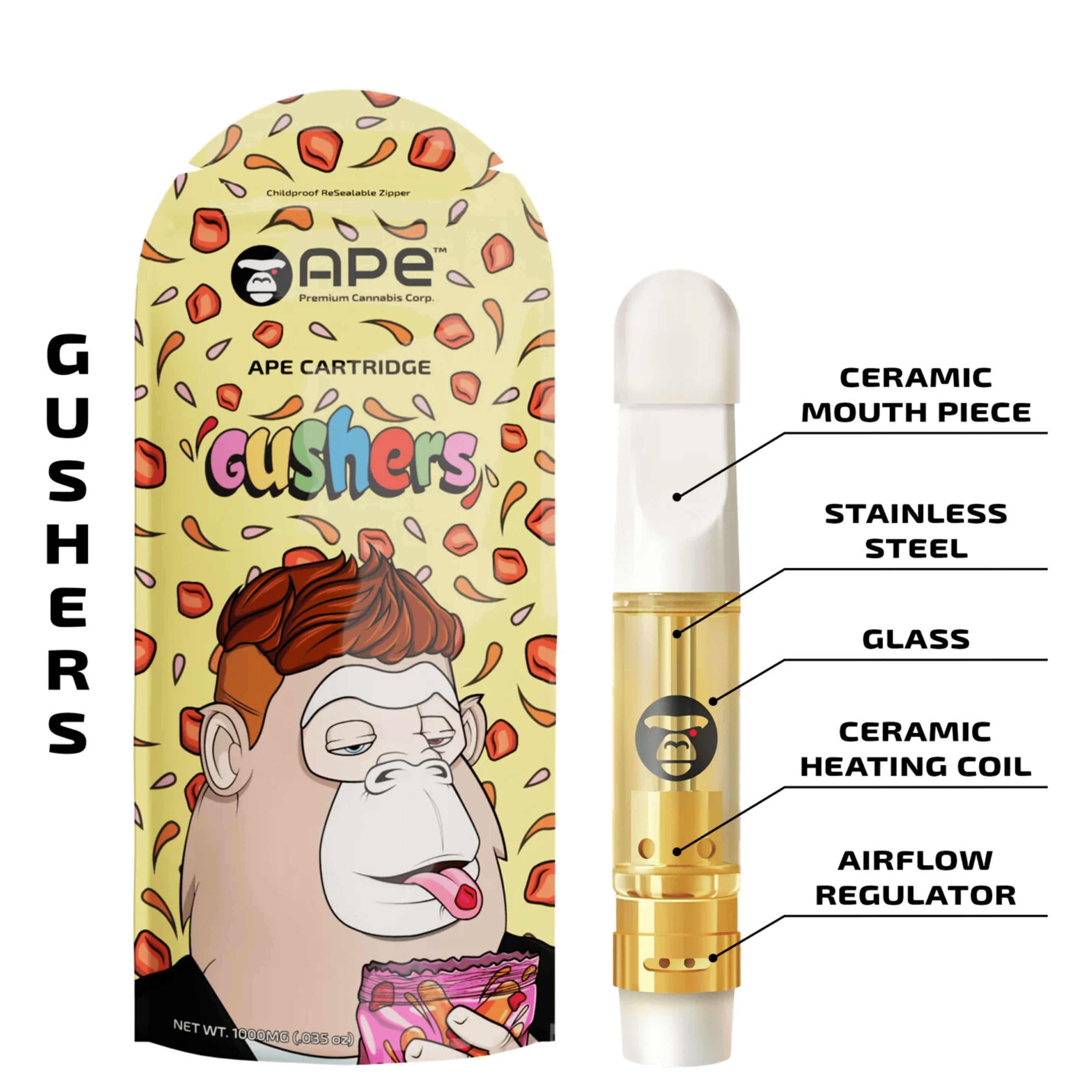 Gushers - Cart - APE Premium Cannabis Corp - 1g - $24.99 - Vape Cartridges (Universal 510 Battery Required)