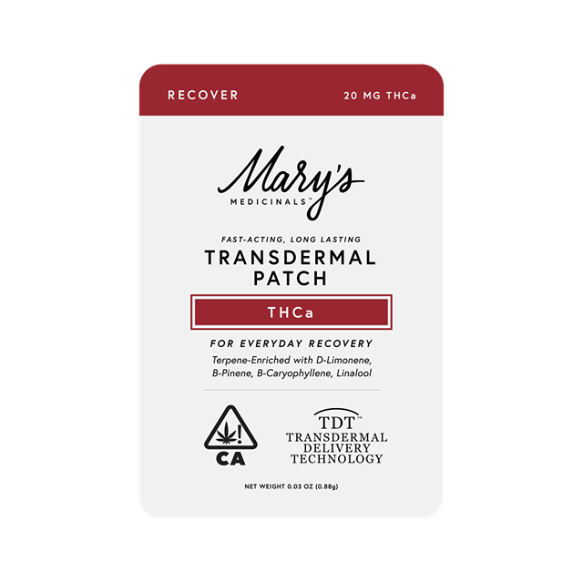 RECOVER TRANSDERMAL PATCH | THCA | MARY'S MEDICINALS