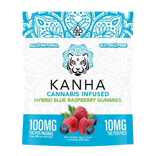 Blue Raspberry Gummies 100mg - KANHA -  - $17.50 - Edibles