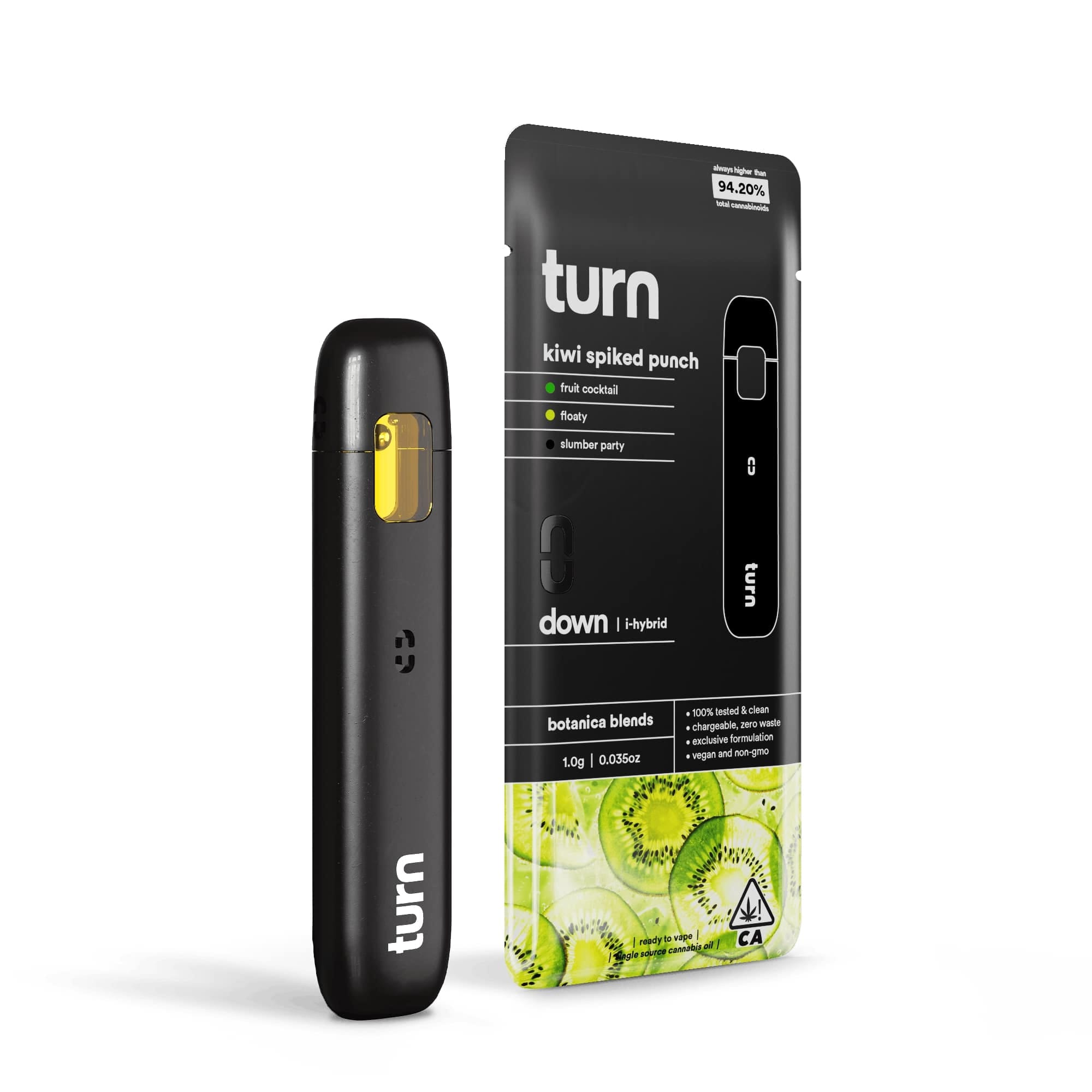 Kiwi Spiked Punch 'Turn Down' AIO 1g - Turn -  - $30 - Vapes