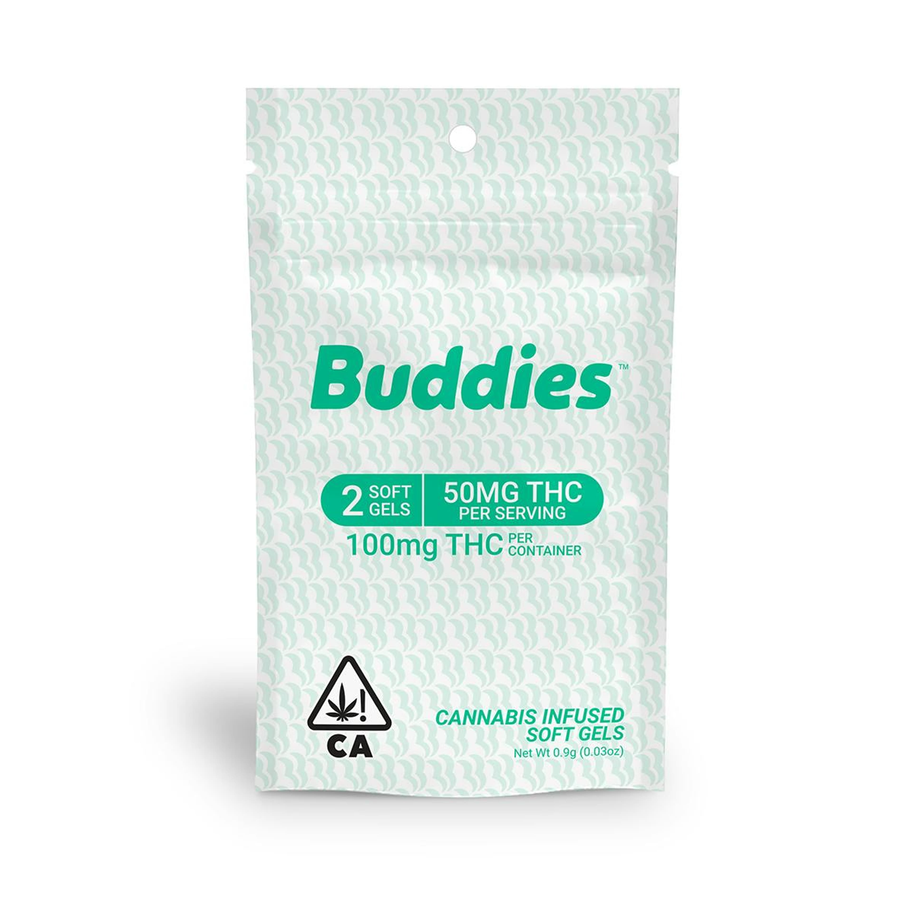 Soft Gels - 50mg x 2ct - Buddies - THC 50 - 2ct - $5.20 - Edibles