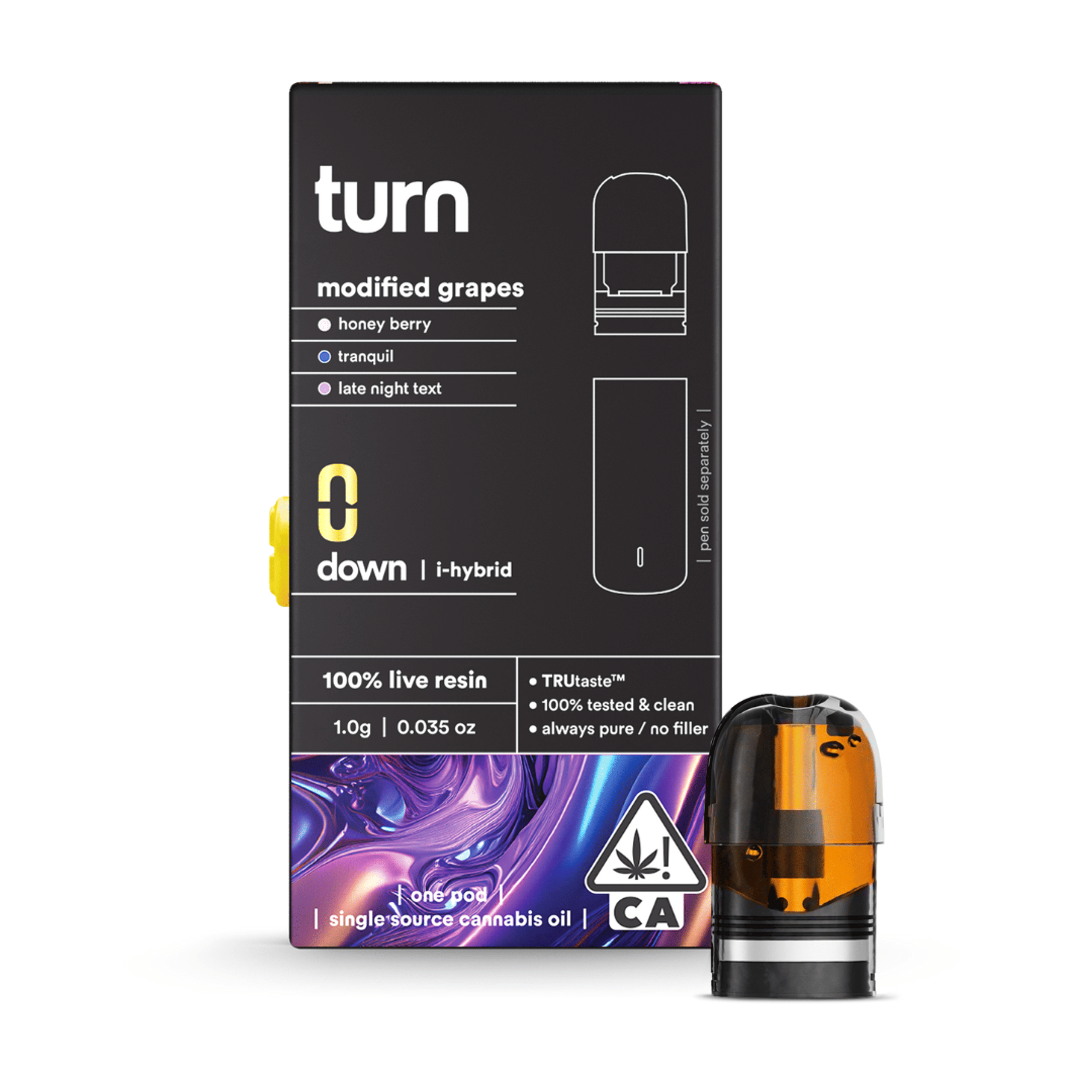 Modified Grapes 'Turn Down' Live Resin Pod 1g - Turn - - $36 - Vapes