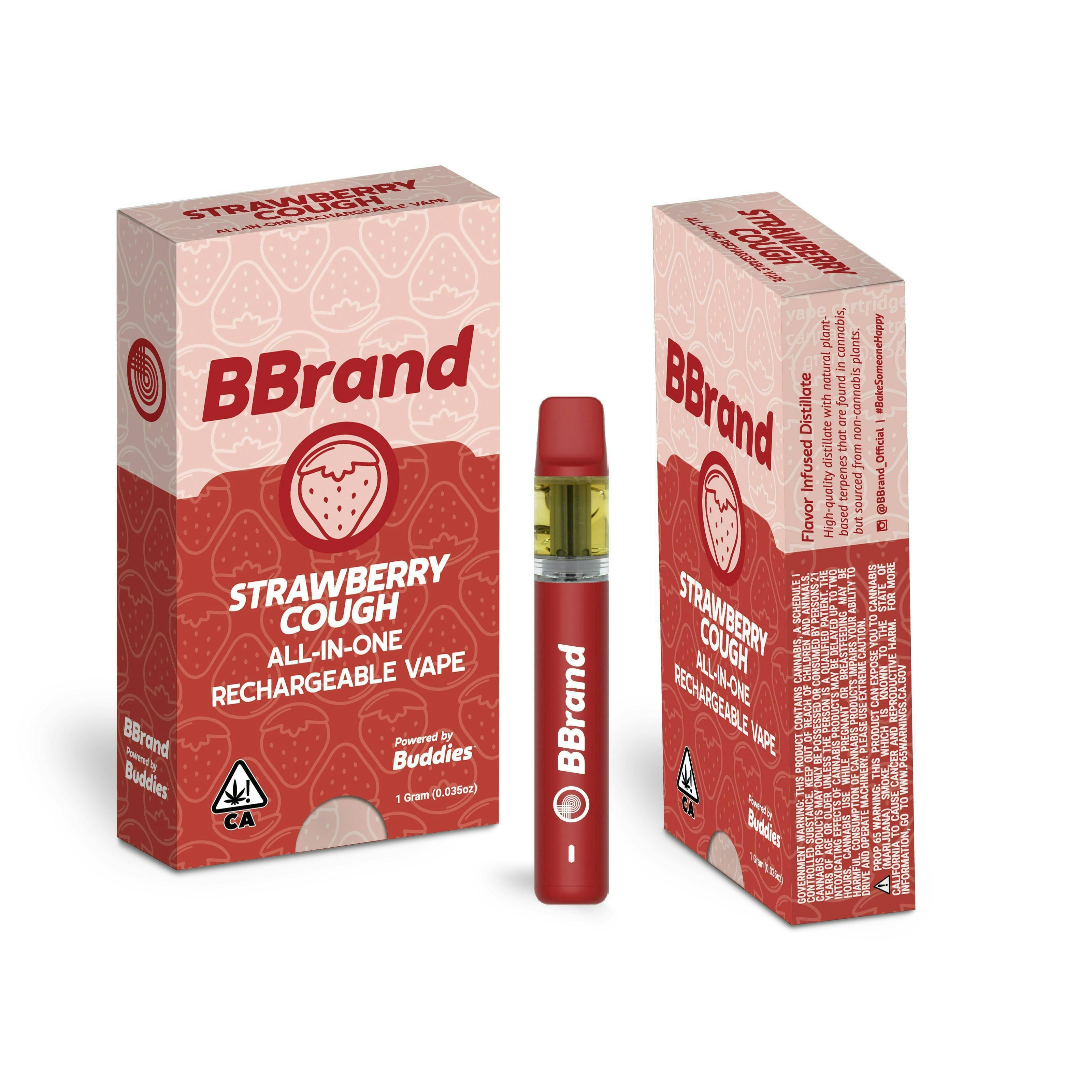 STRAWBERRY COUGH 1G DISP - BBRAND -  - $27.95 - Vape Cartridge