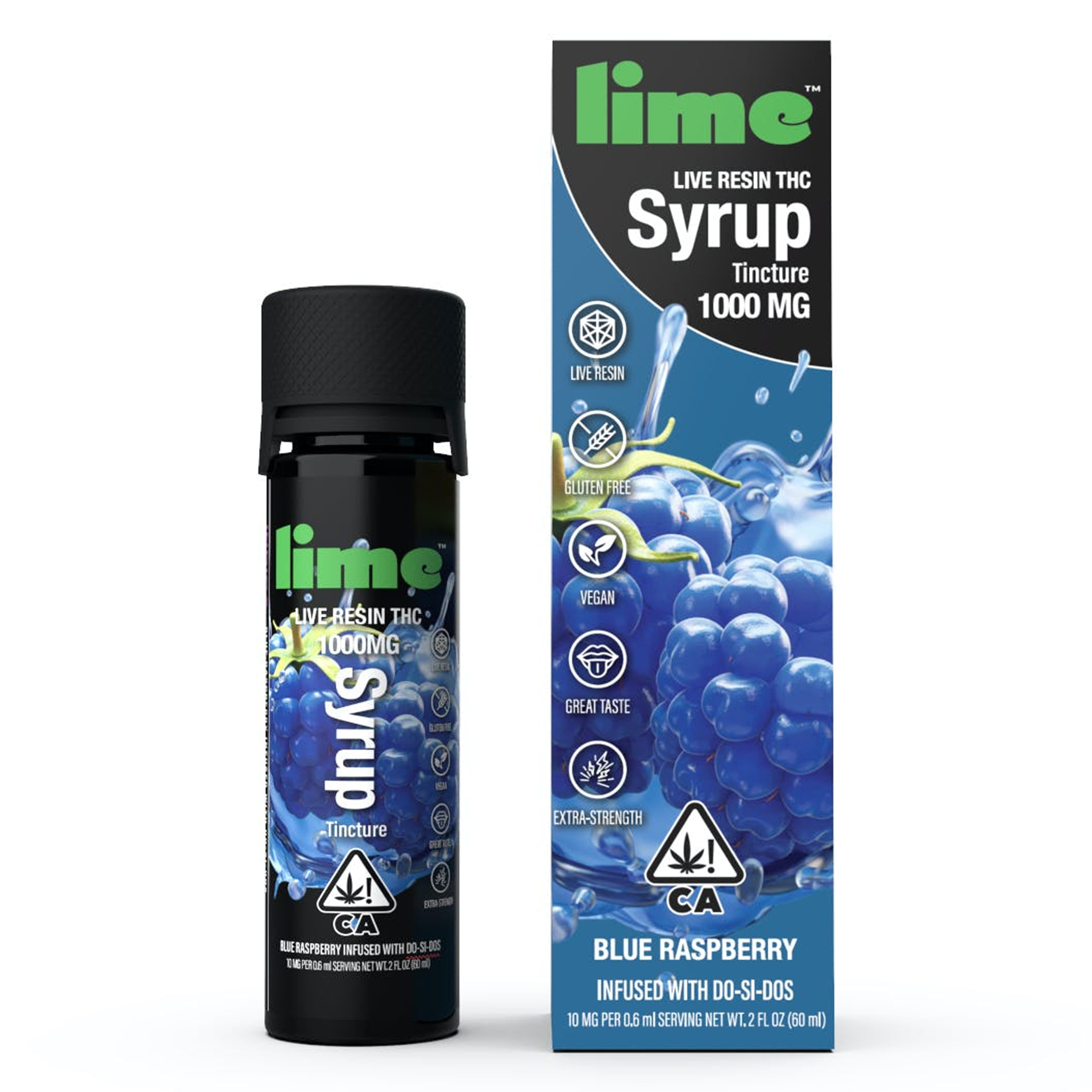 Blue Raspberry Live Resin Syrup - Lime - Blue Raspberry (I) - $17.60 - Tinctures & Capsules