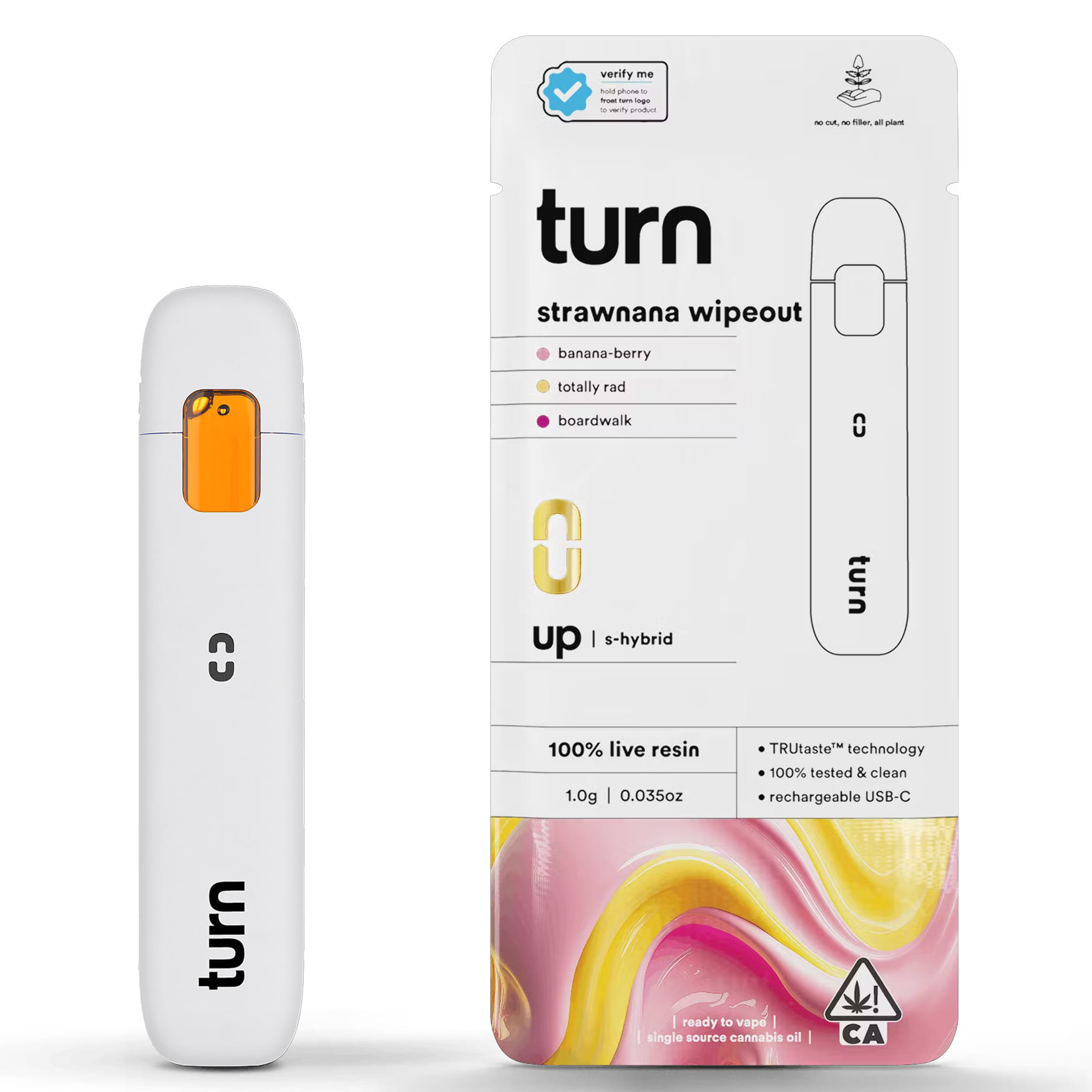 Strawnana Wipeout (S/H) Live Resin AIO - 1g - Turn - Strawnana Wipeout (S/H) - $38.60 - Cartridges