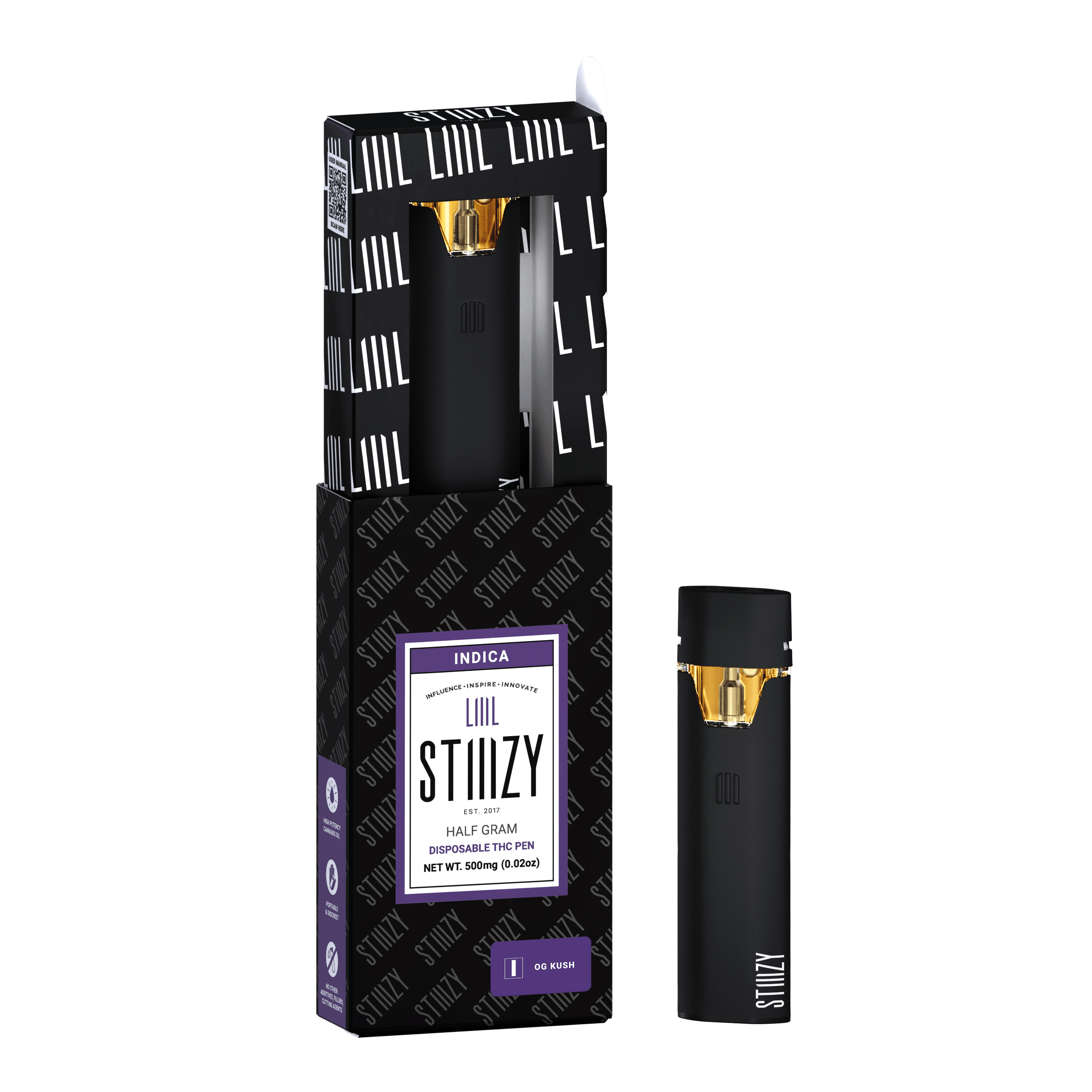OG Kush - LIIIL - STIIIZY - Half Gram - $12.99 - Disposable Vape (All-In-One, Battery Built-In)