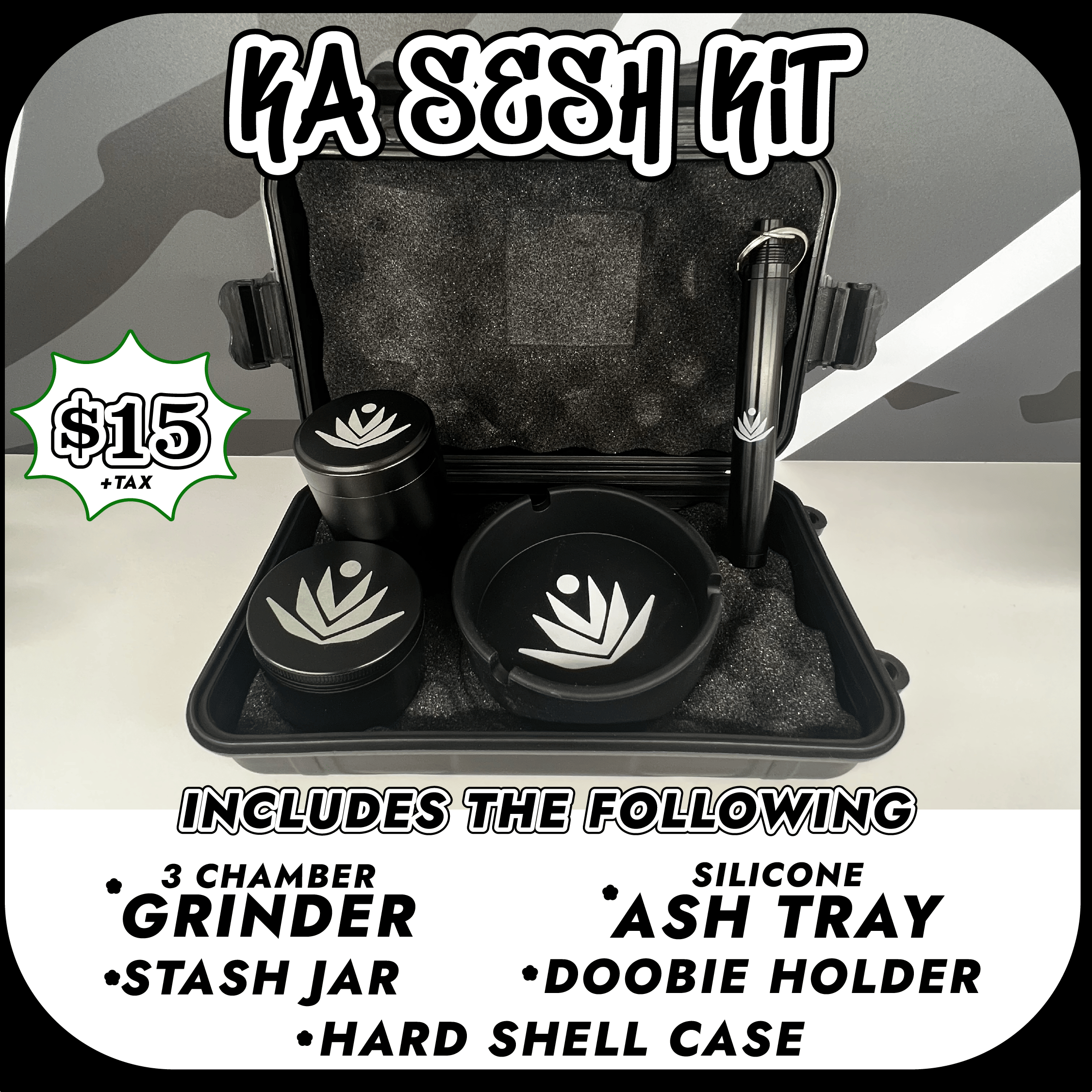 Kush Alley Sesh Kit - Kush Alley Glass -  - $15 - Accessories
