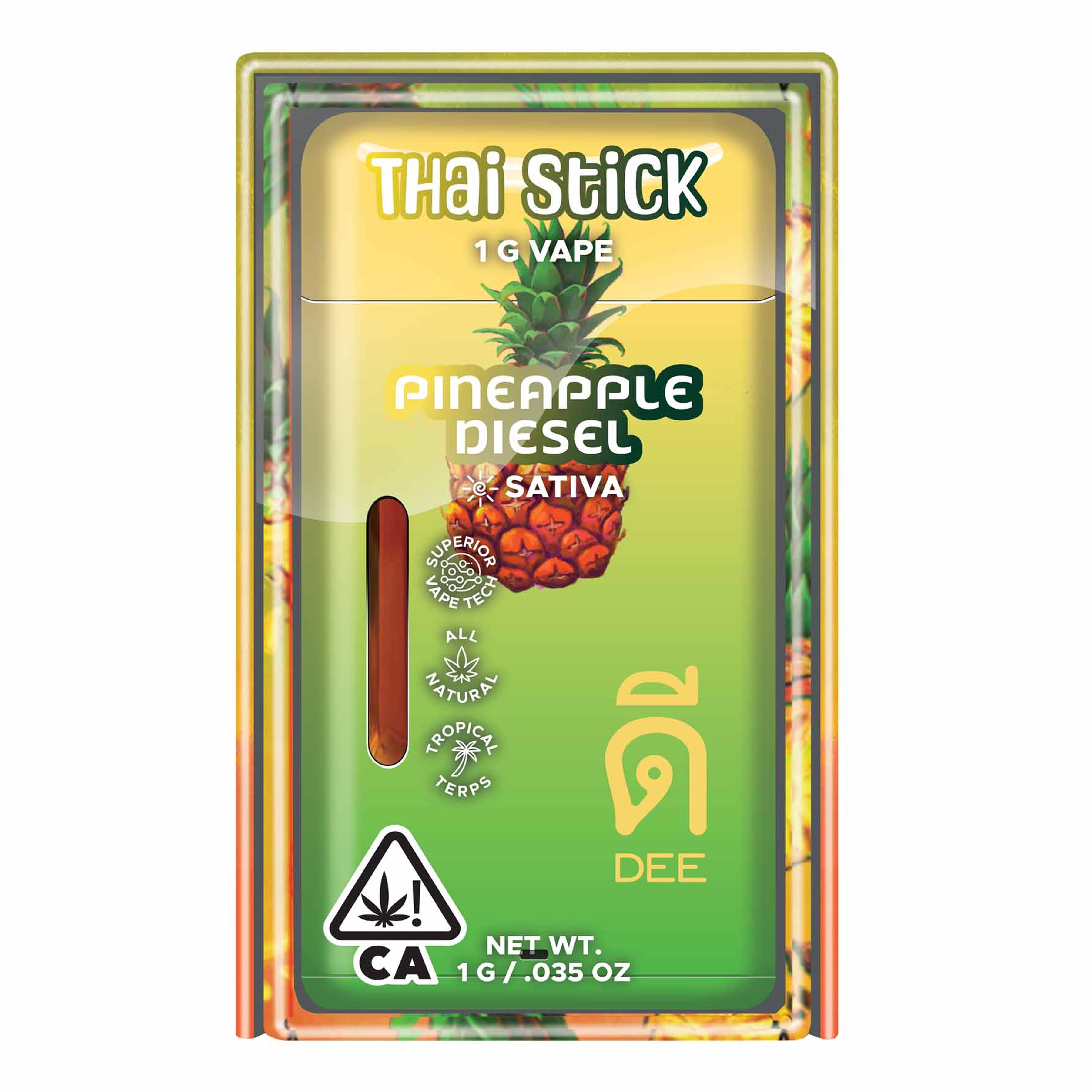 Pineapple Diesel (S) AIO - 1.2g - Dee Thai - Pineapple Diesel (S) - $20.46 - Cartridges