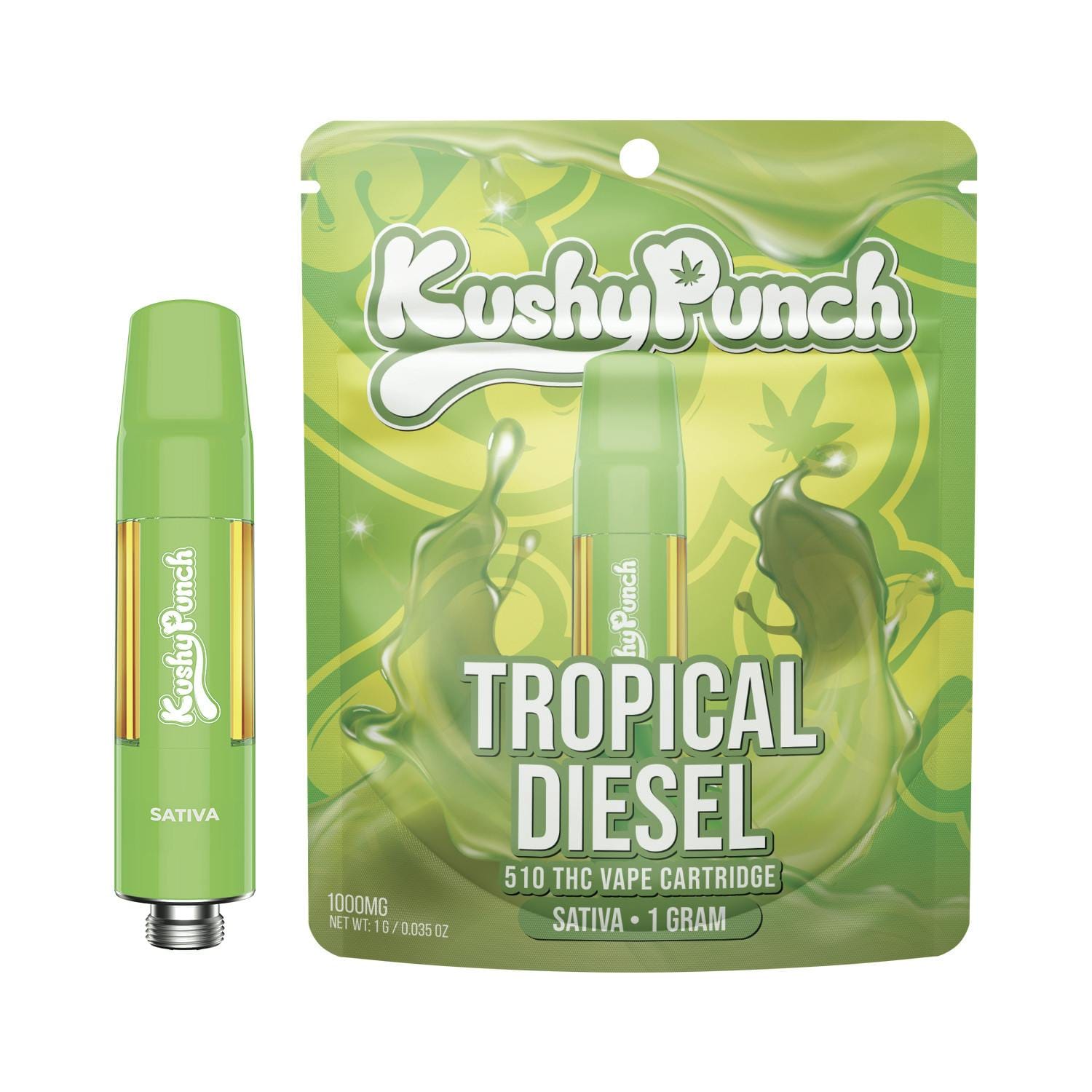 Kushy Punch Cartridge 1g Sativa Tropical Diesel - Kushy Punch -  - $19 - Vape Carts