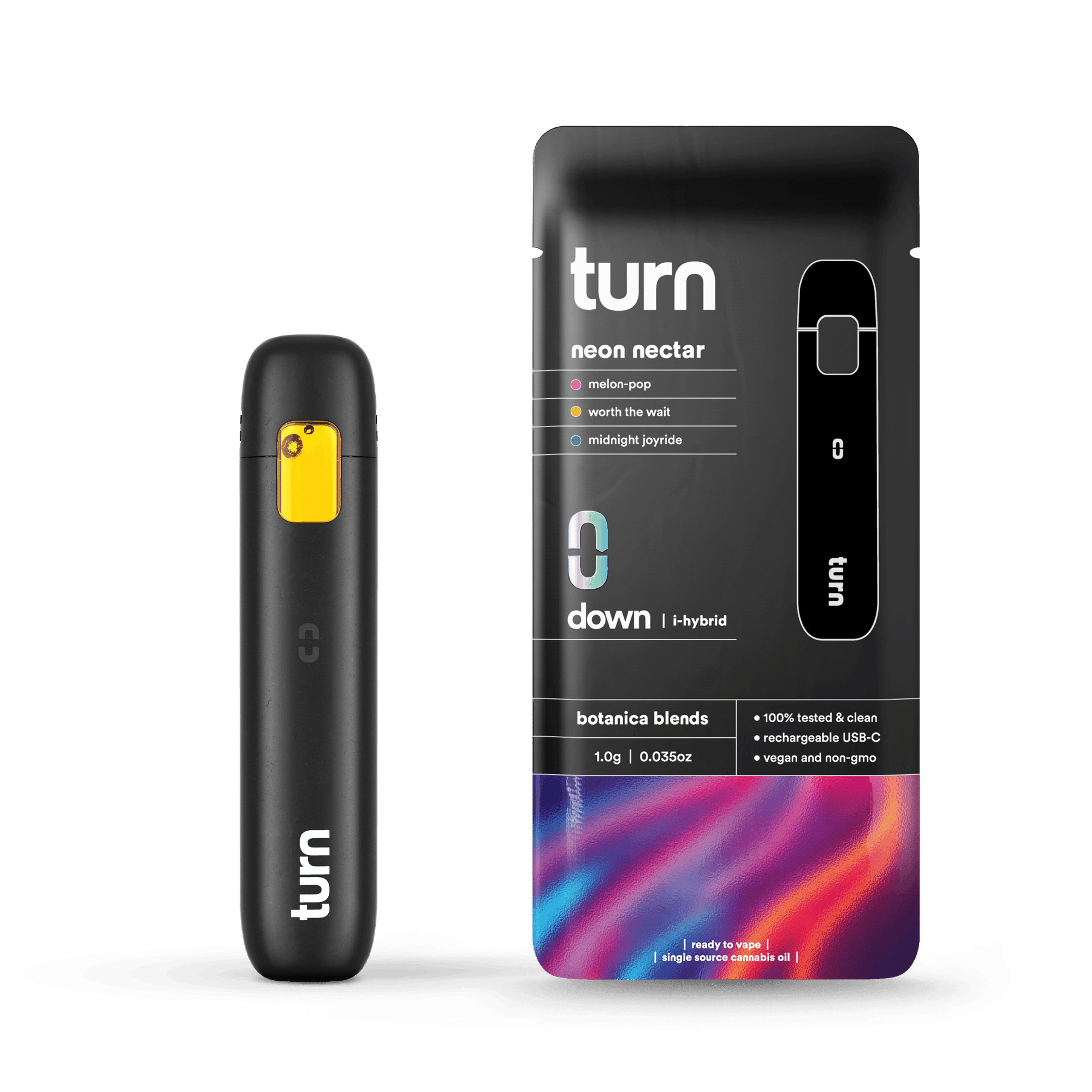 1.0g AIO | neon nectar | botanica blends | down | - Turn - 1.0g AIO | neon nectar - $35 - Vape Pens
