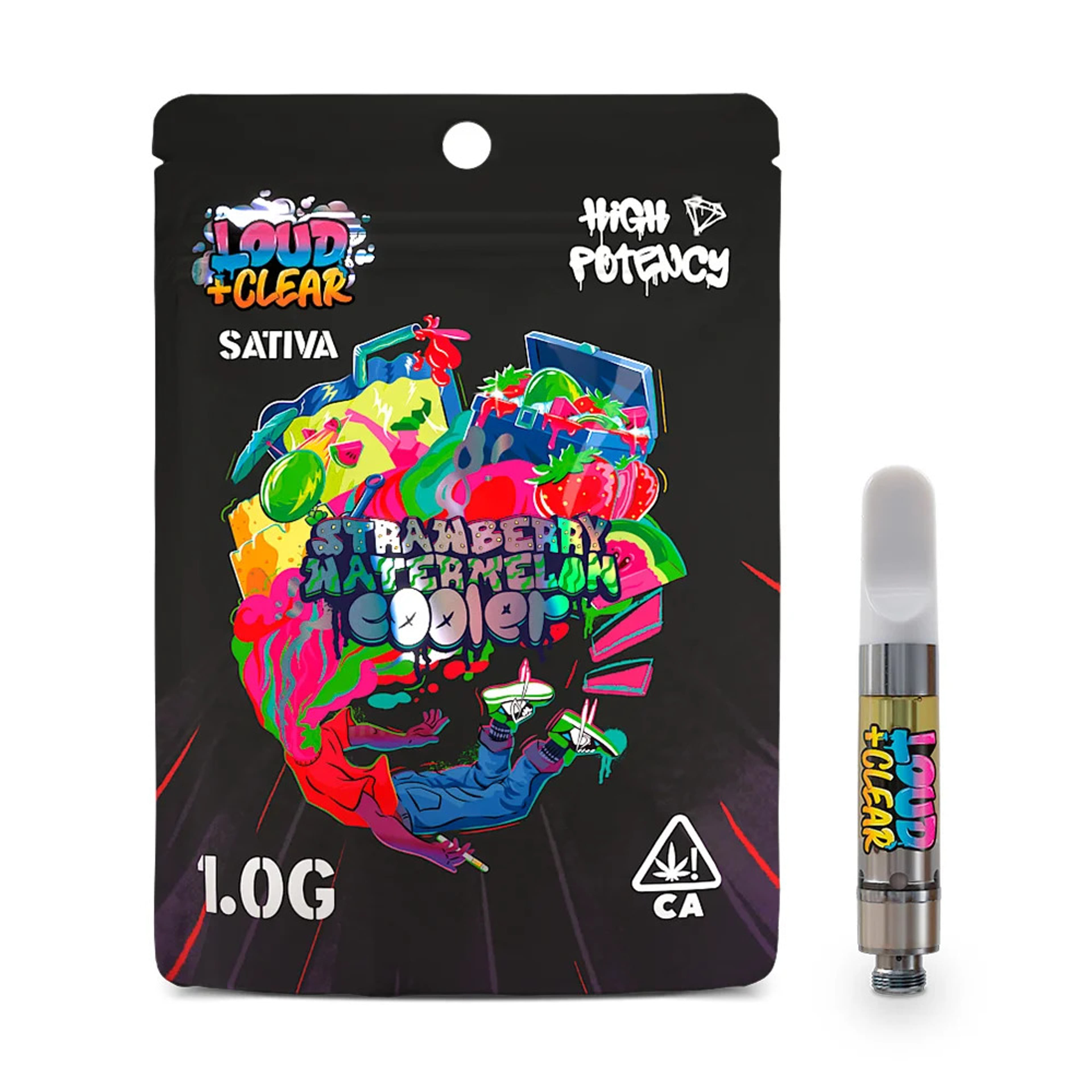 Loud and Clear: Strawberry Watermelon Cooler Liquid Diamond Cartridge - ABX - Gram - $30 - Cartridges