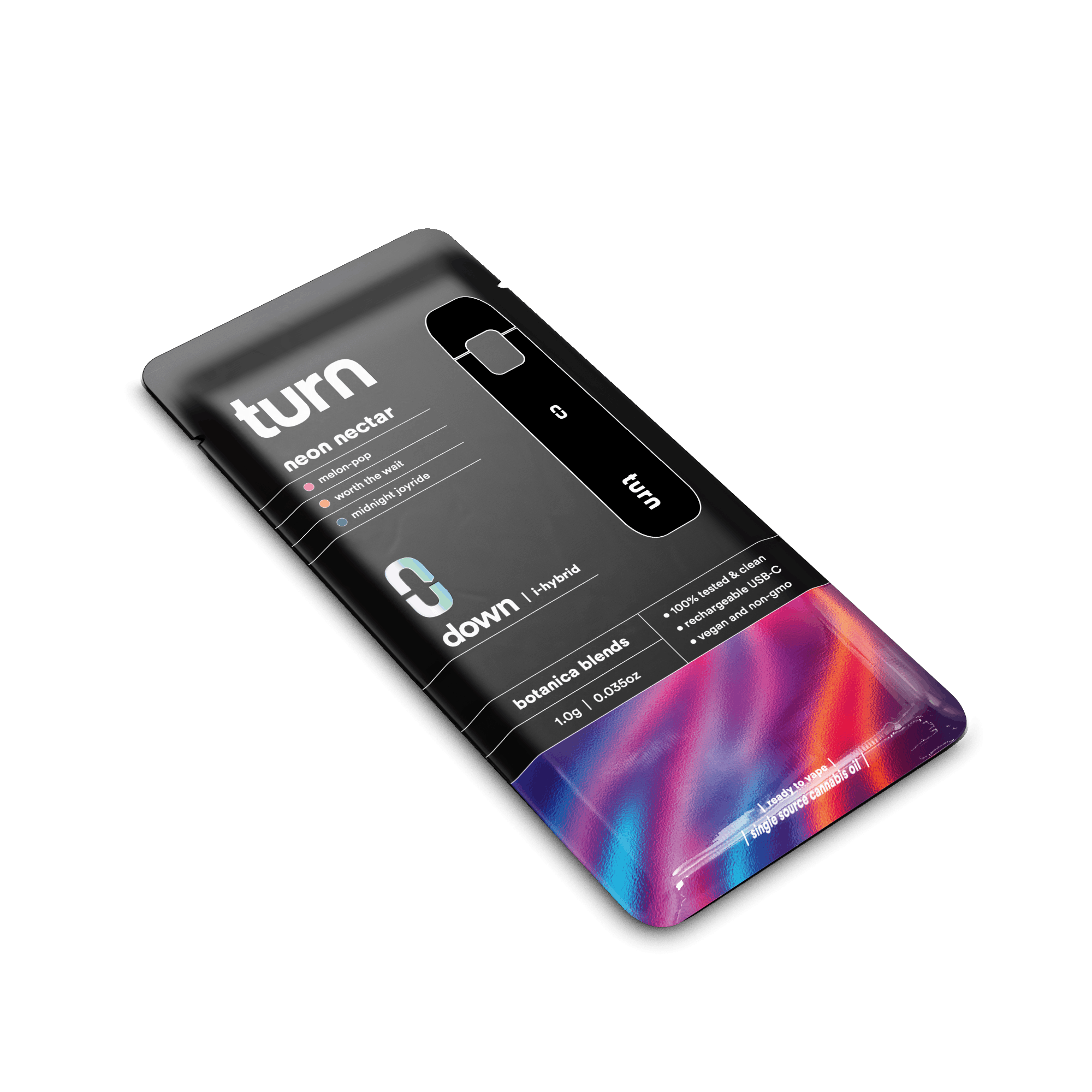 1.0g AIO | neon nectar | botanica blends | down | - Turn - 1.0g AIO | neon nectar - $35 - Vape Pens