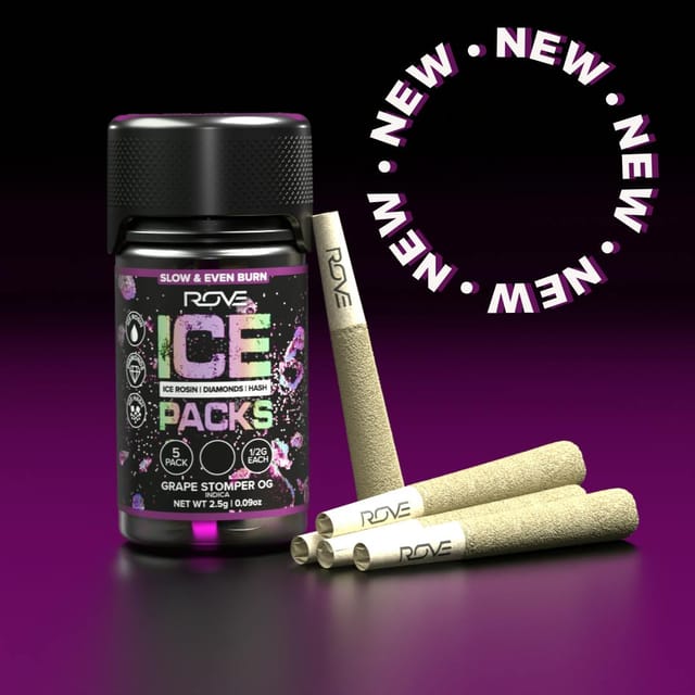 Grape Stomper | Infused Ice Packs (Rosin, Hash, and Diamonds) | 5 Pack