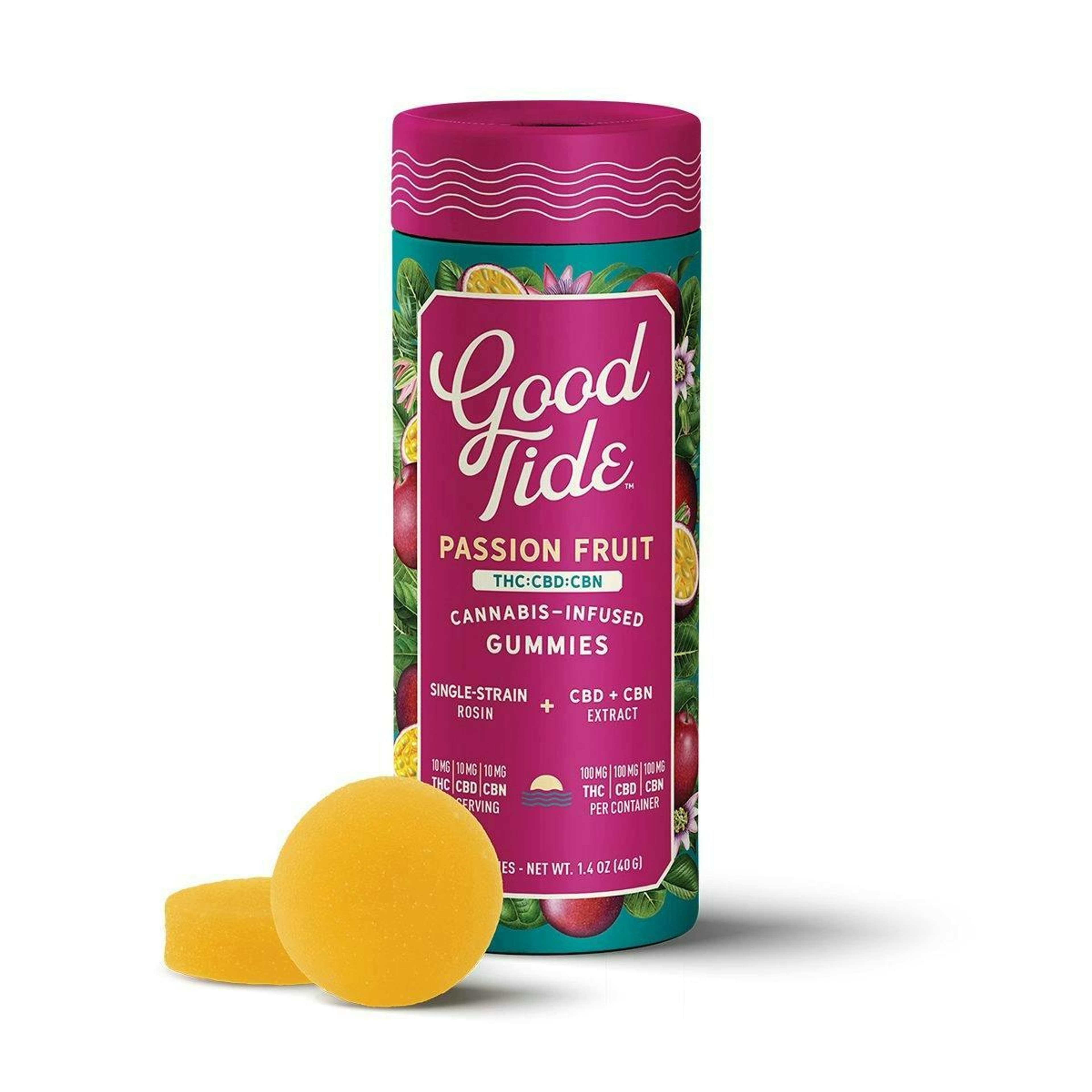 Passion Fruit Solventless Hash Gummies | Sleep - Good Tide - - $21.61 - Edibles