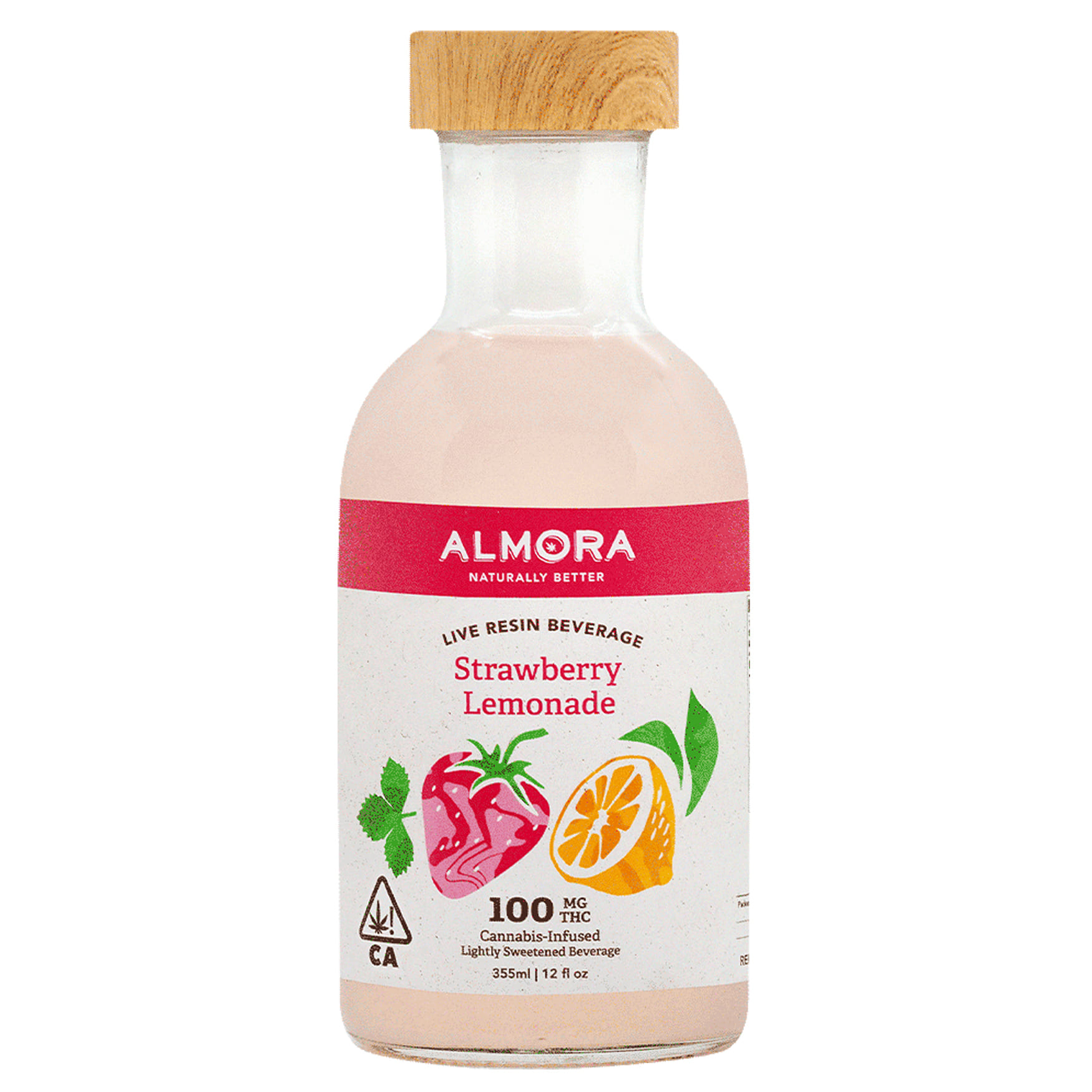 Strawberry Lemonade (H) 100mg Drink - Almora - Strawberry Lemonade (H) - $10.56 - Edibles