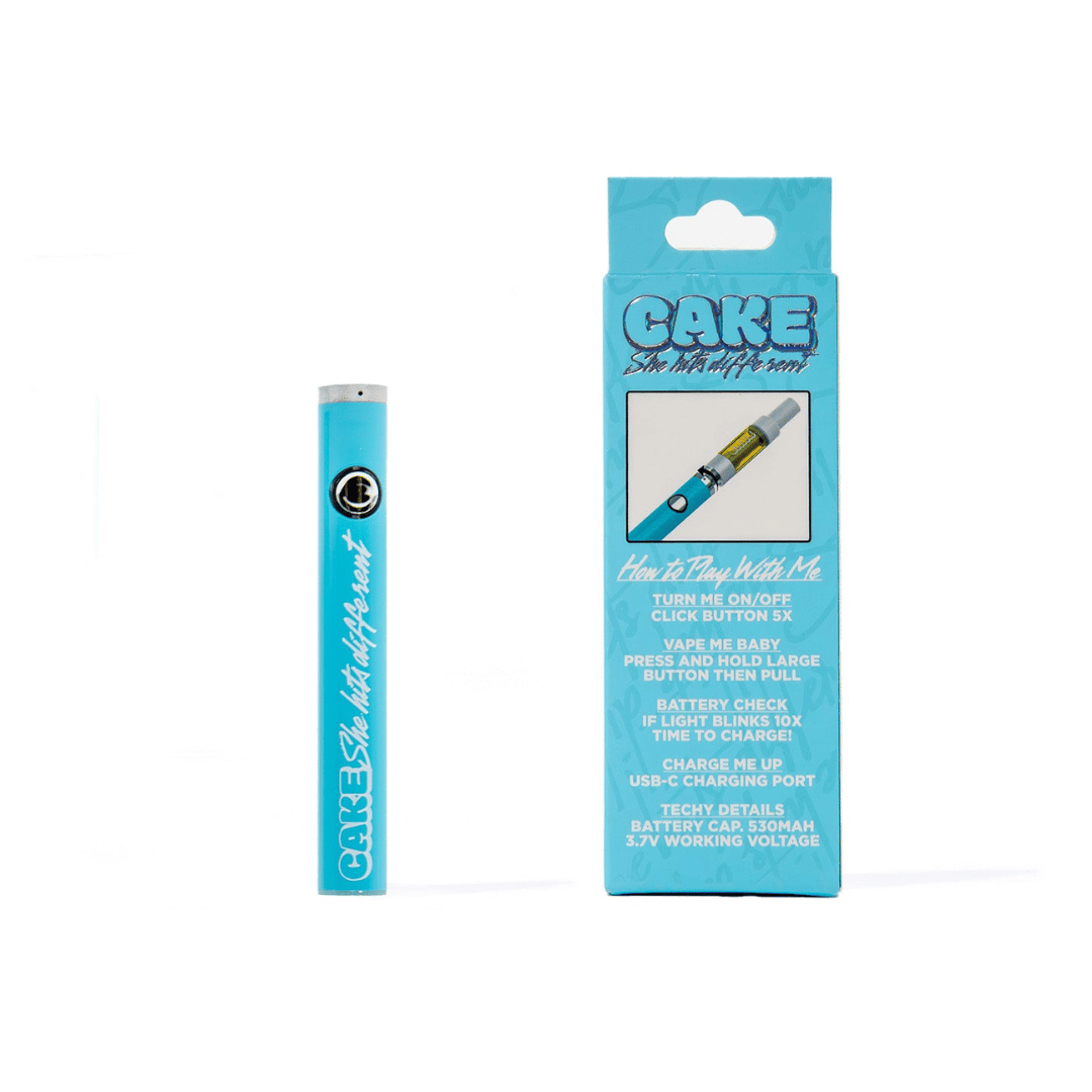 The Classic 510 Battery - Blue - Cake - - $20 - Non-Cannabis