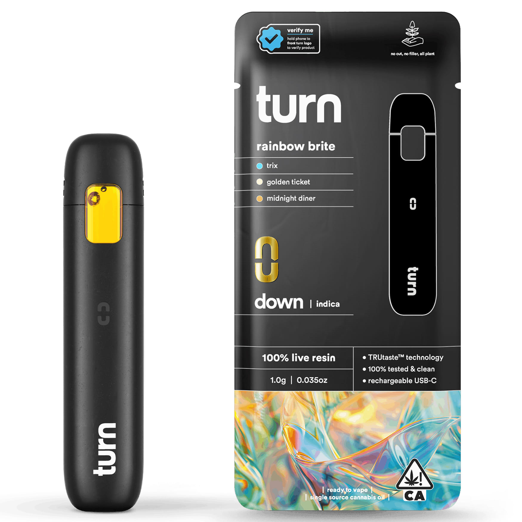 Rainbow Brite (I) Live Resin AIO - 1g - Turn - Rainbow Brite (I) - $38.60 - Cartridges